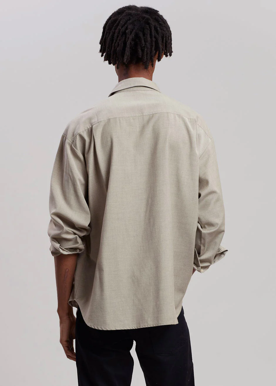 Gelso Shirt - Light Taupe Melange - Image 6