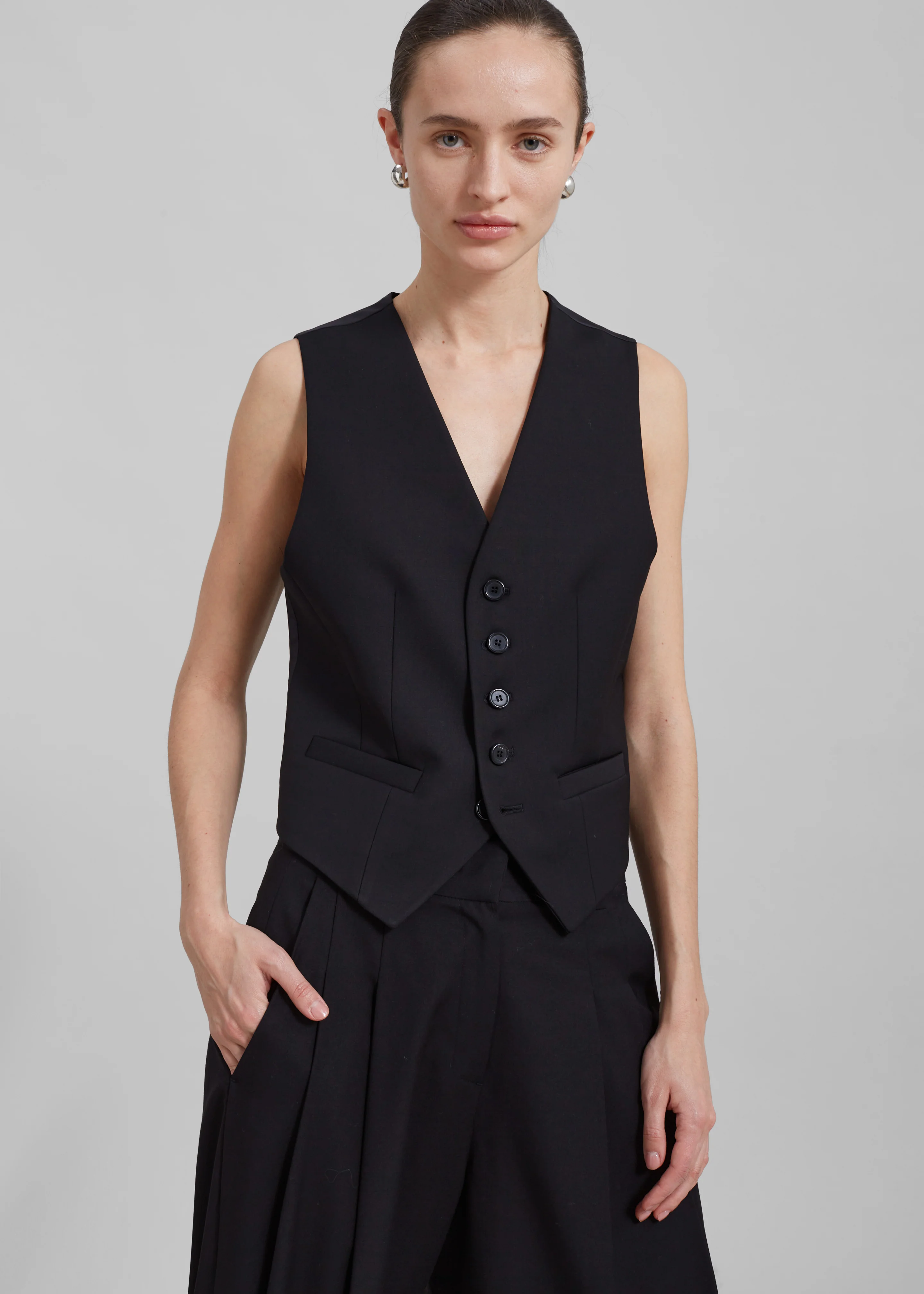 Gelso Waistcoat - Black - Image 5