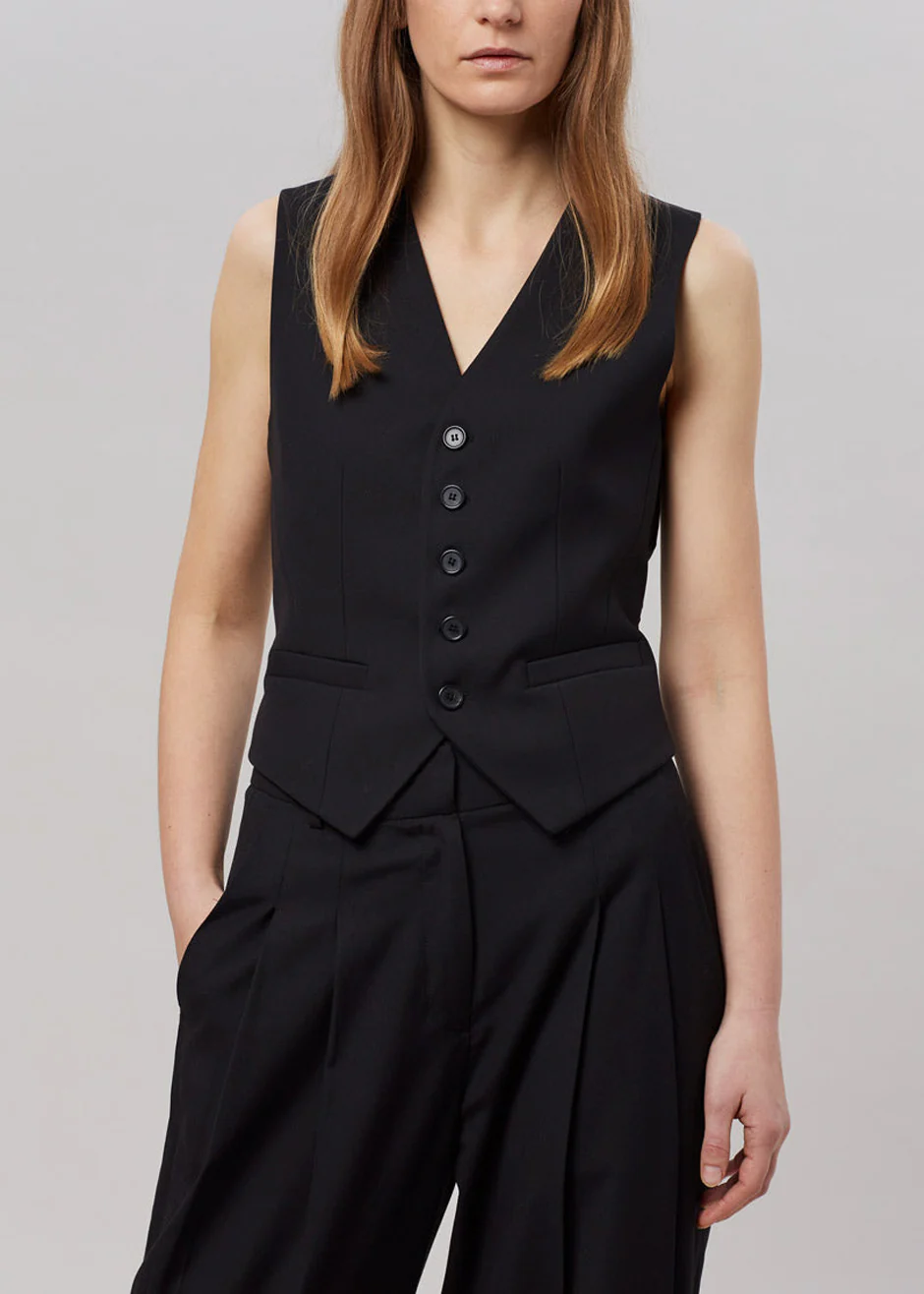 Gelso Waistcoat - Black - Image 7
