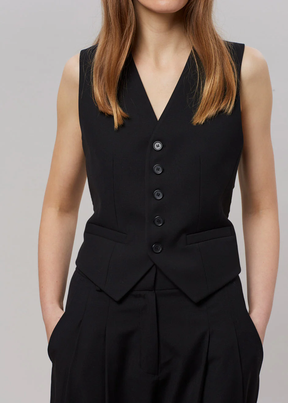 Gelso Waistcoat - Black - Image 9