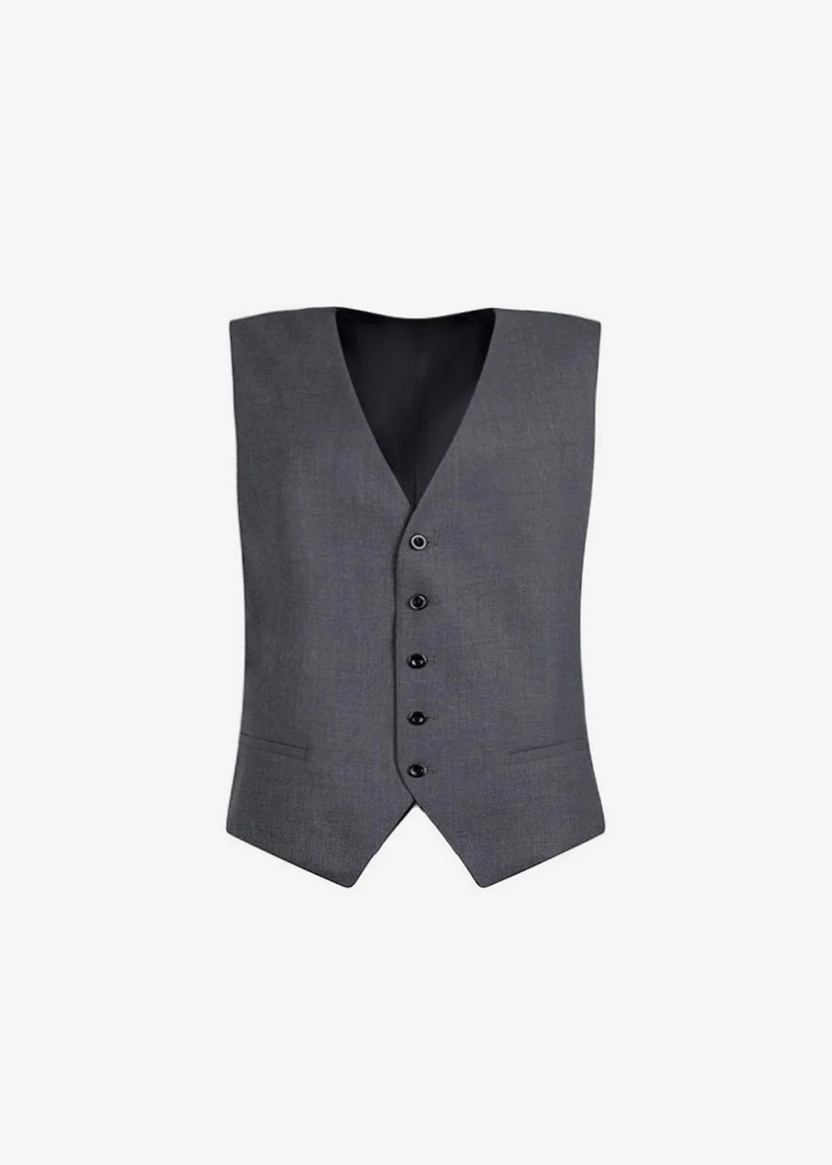 Gelso Waistcoat - Dark Grey Melange - Image 11