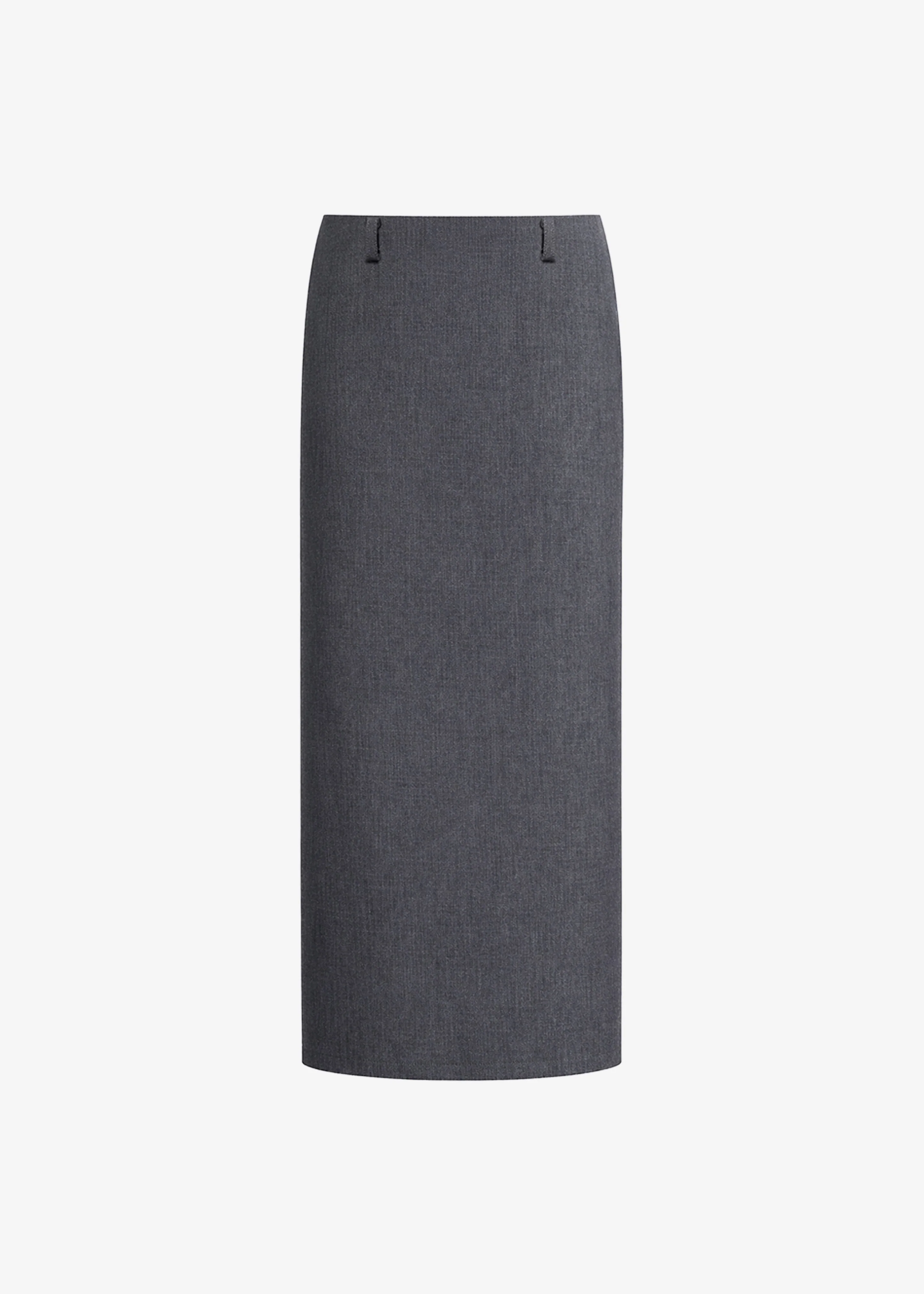 Gema Pencil Skirt - Dark Grey Melange - Image 8