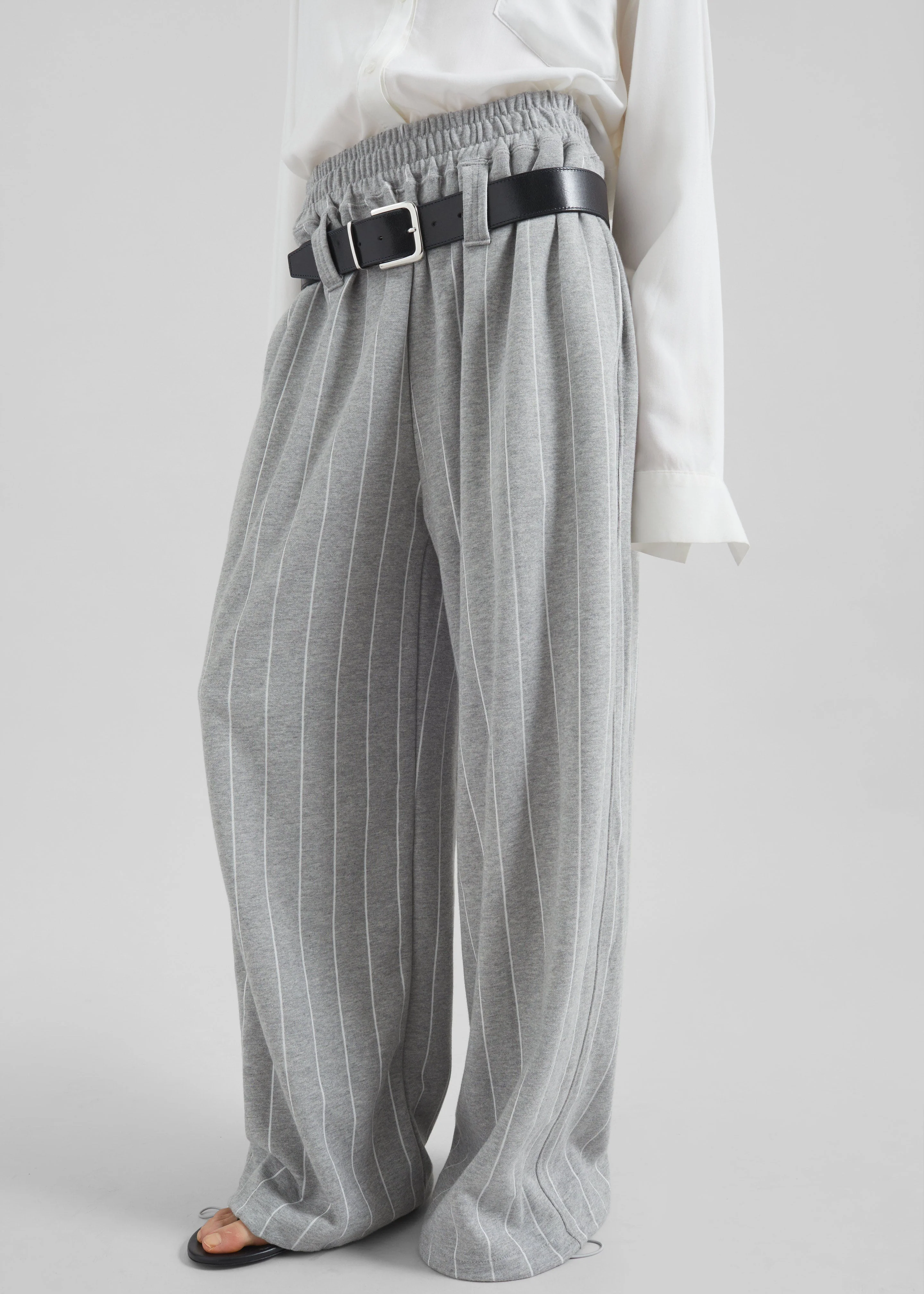 Gisby Striped Joggers - Grey
