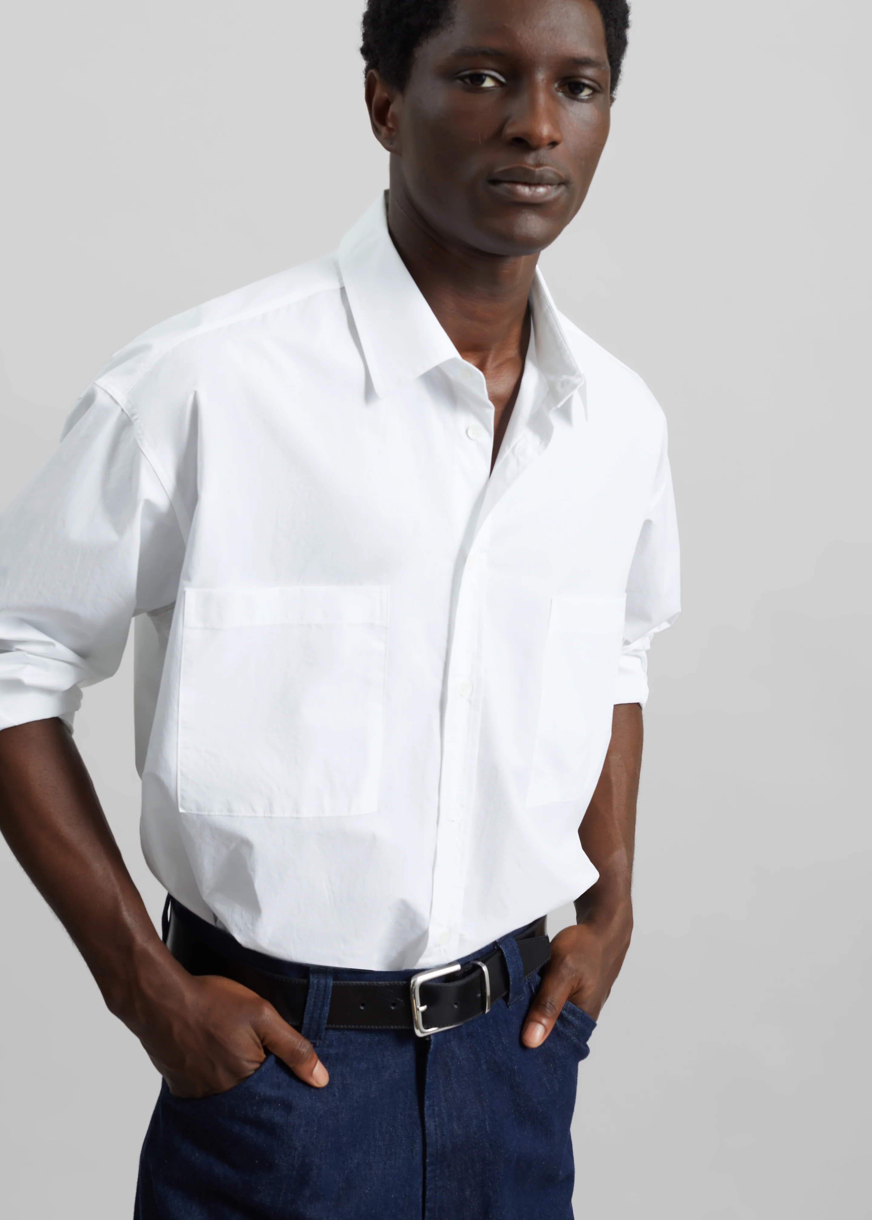 Gus Oversized Shirt - White - Image 5