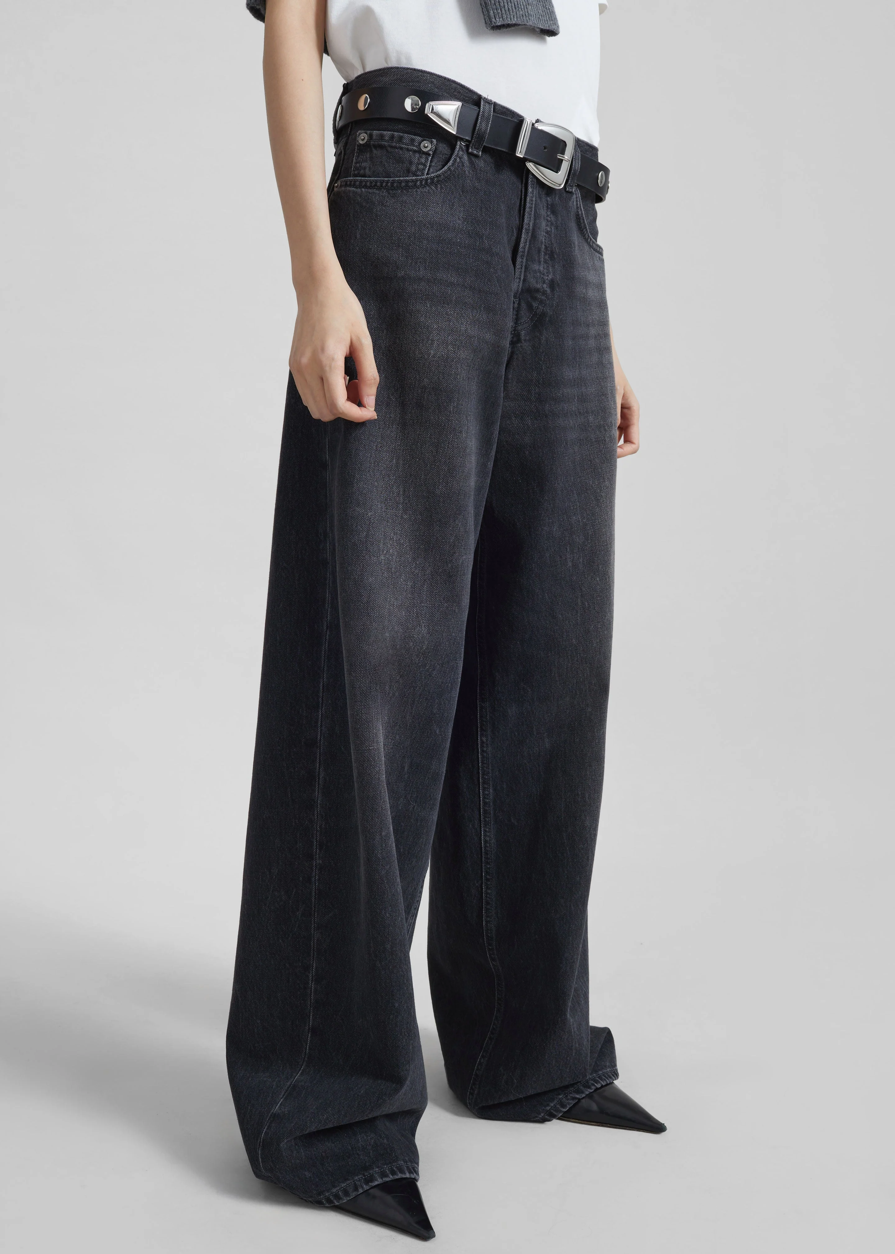 Haikure Bethany Jeans - Authentic Black Wash - Image 5
