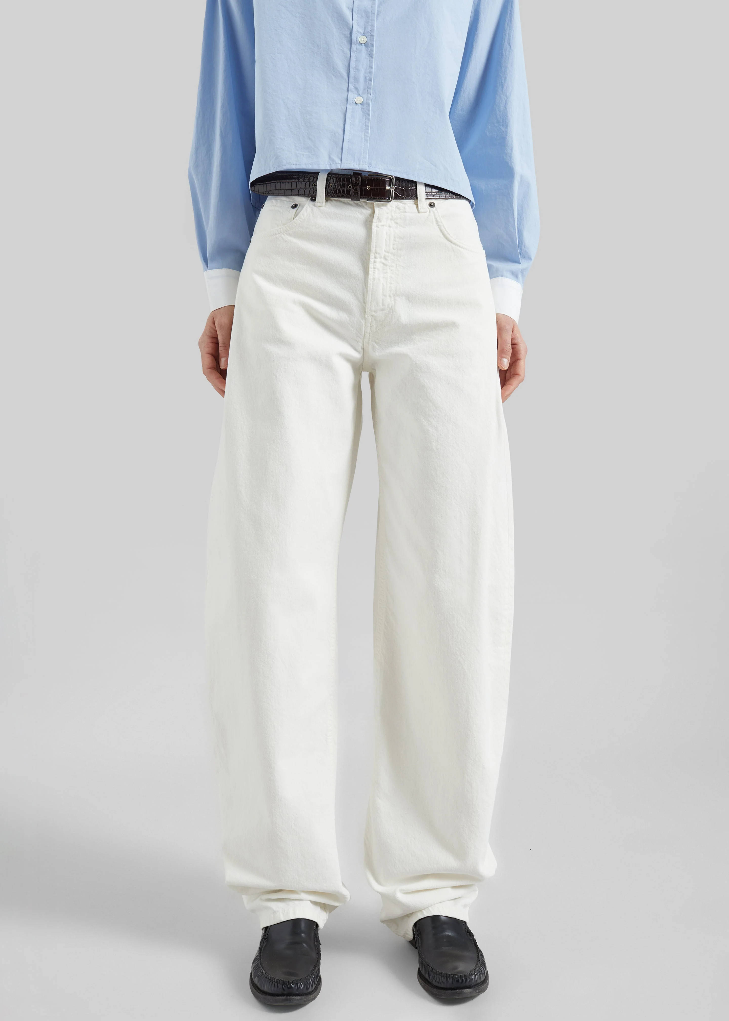 Haikure Bibi Twill Jeans - Off White - Image 4