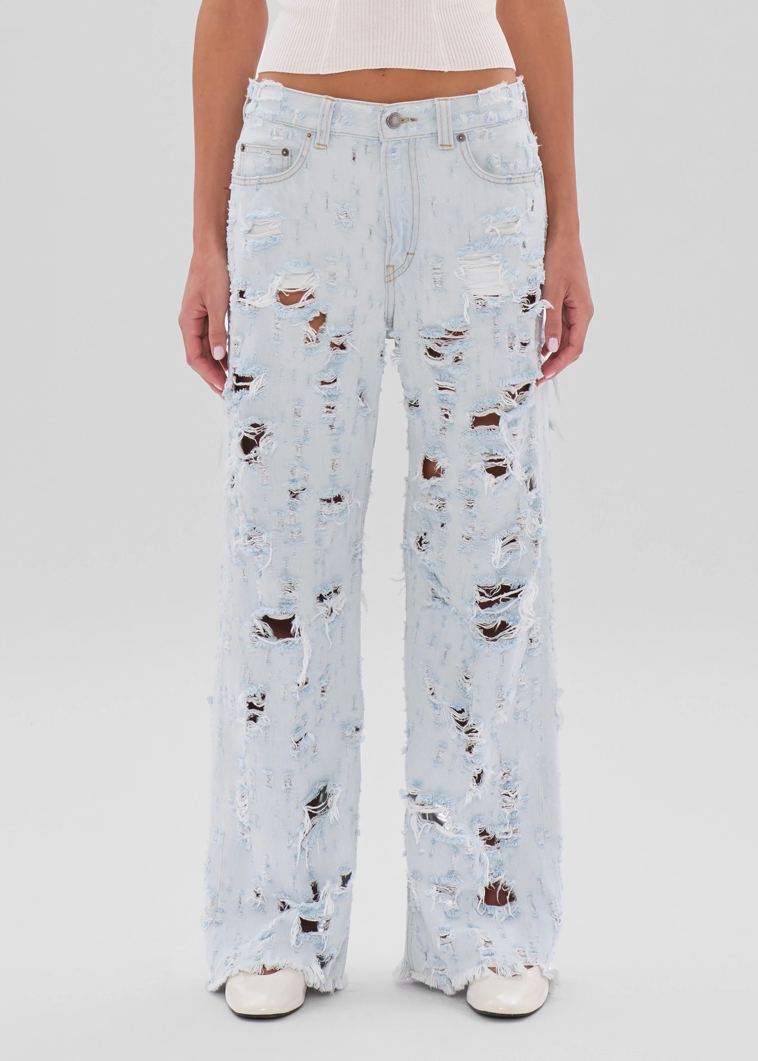 Haikure Winny Jeans - Light Blue Destroy - Image 4