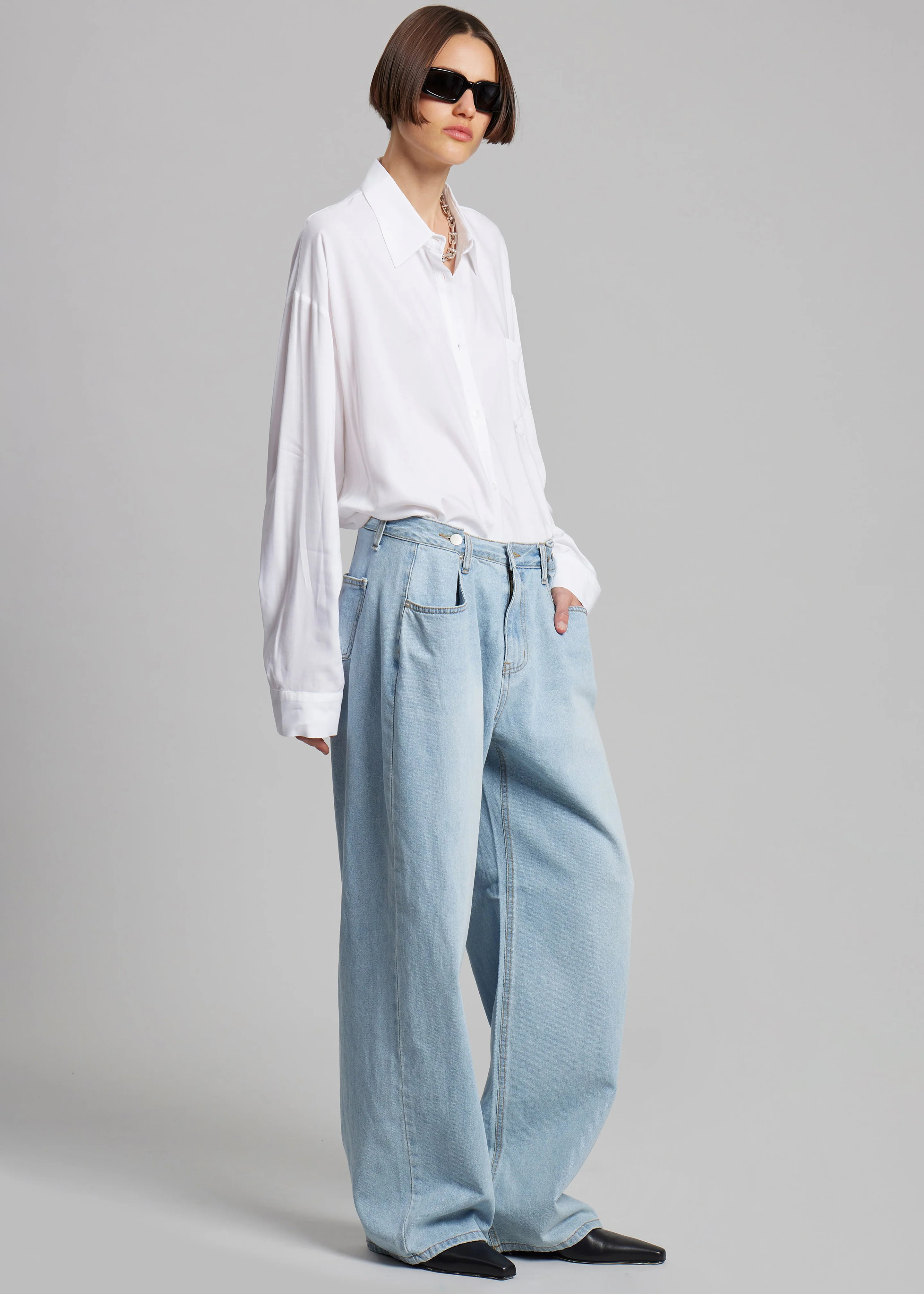 Hayla Denim Pants - Light Wash - Image 6