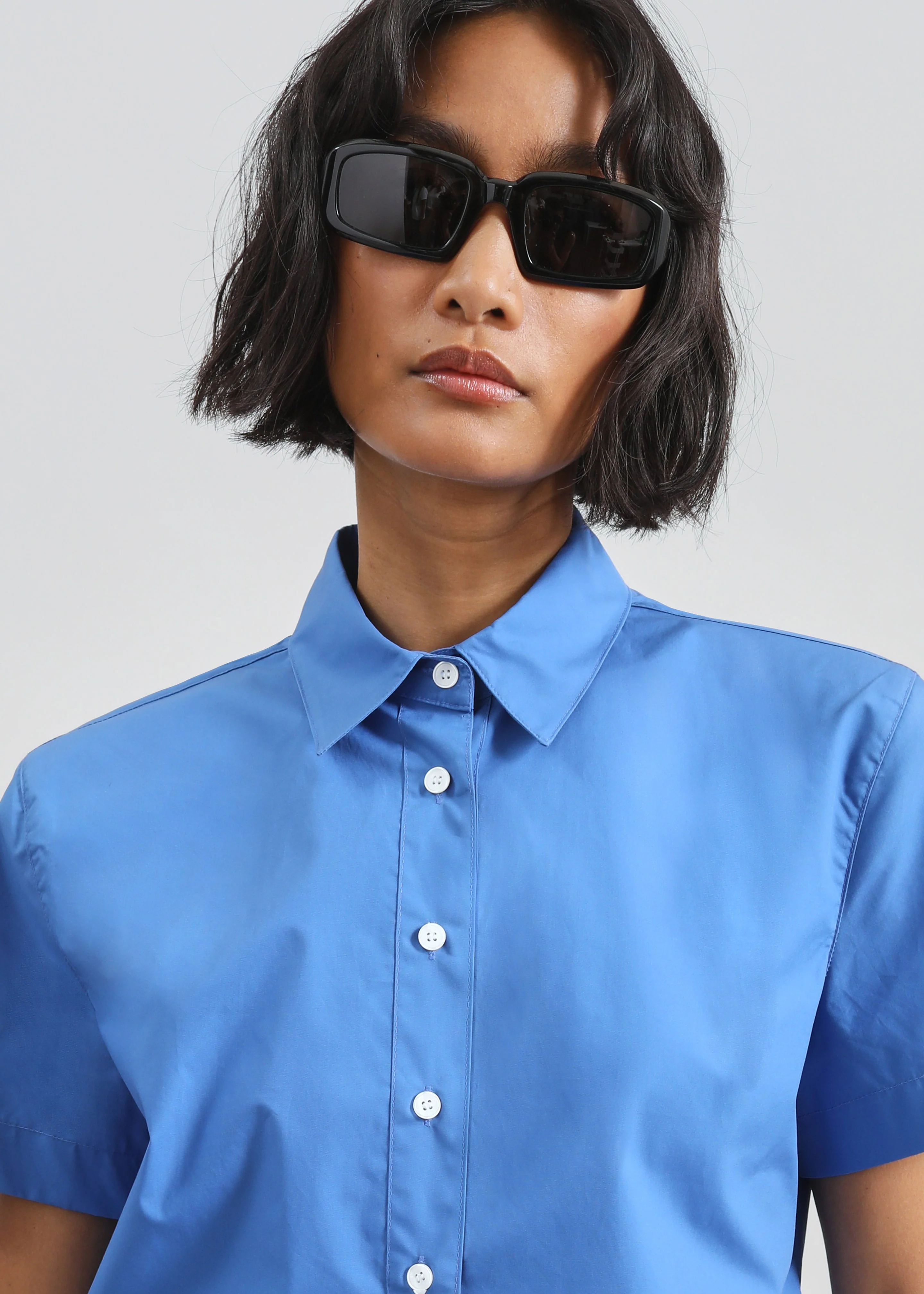 Hiva Cropped Shirt - Cobalt - Image 3