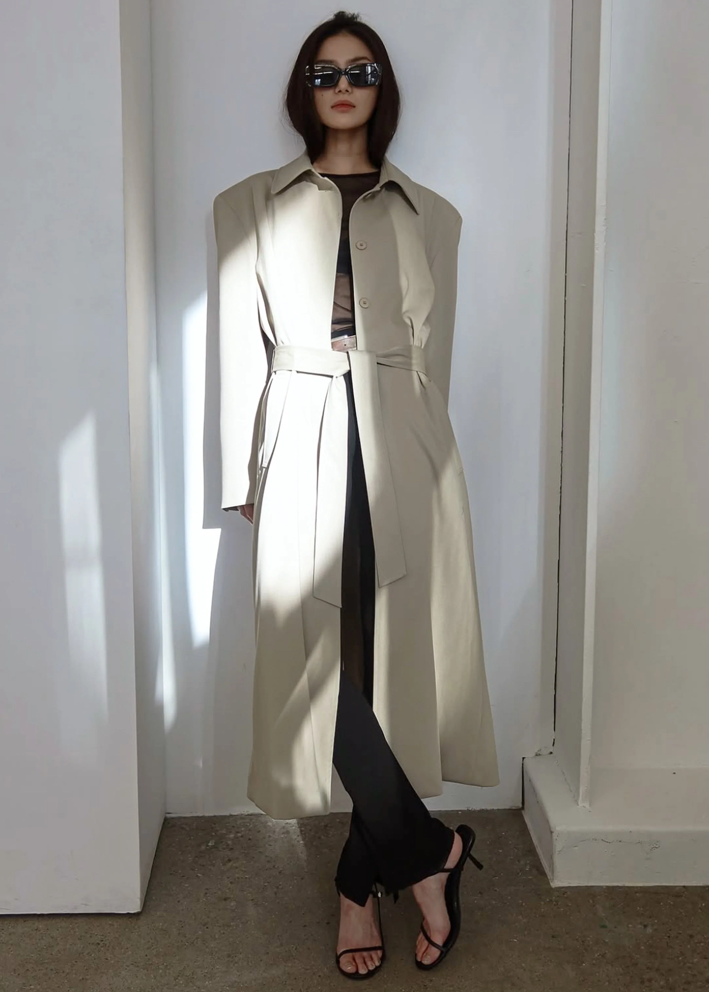 Indore Long Coat - Beige - Image 5
