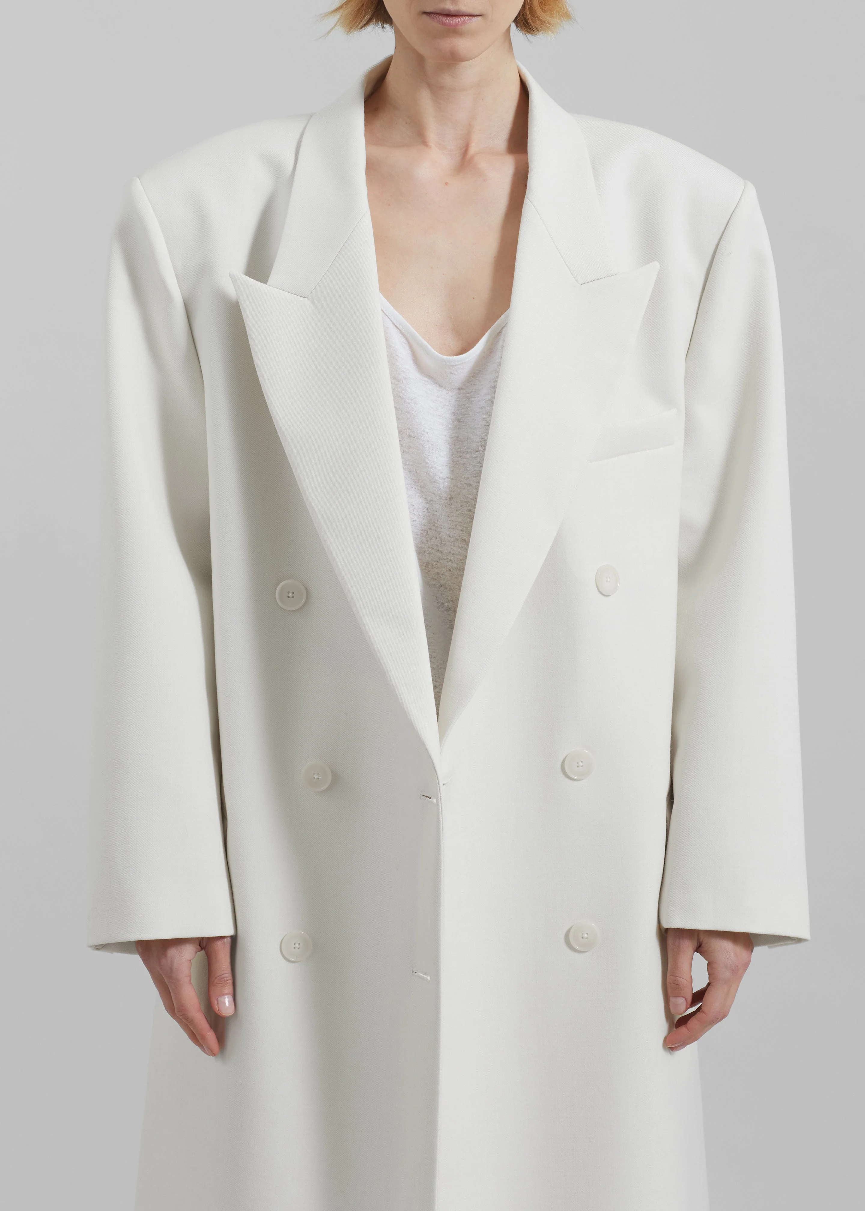 Jane Long Coat - White - Image 4