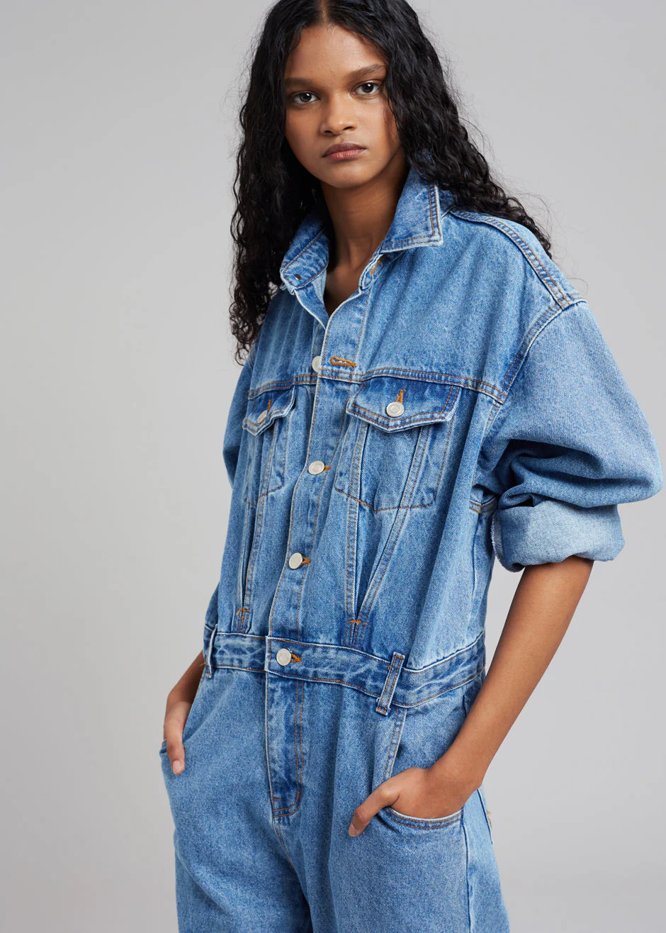 Jas Denim Jumpsuit - Dark Indigo - Image 2