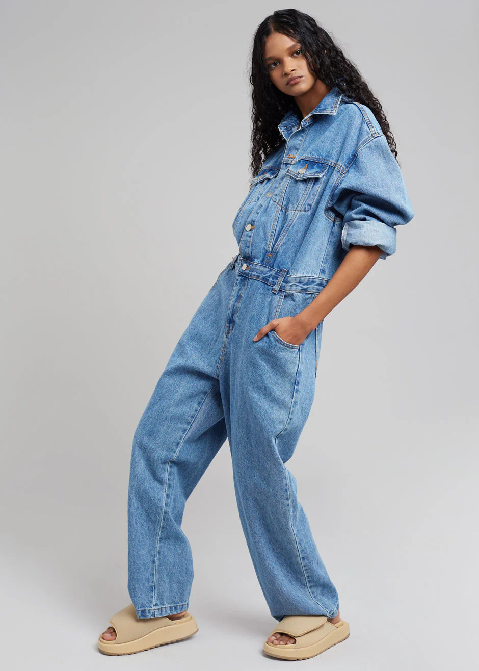 Jas Denim Jumpsuit - Dark Indigo - Image 3