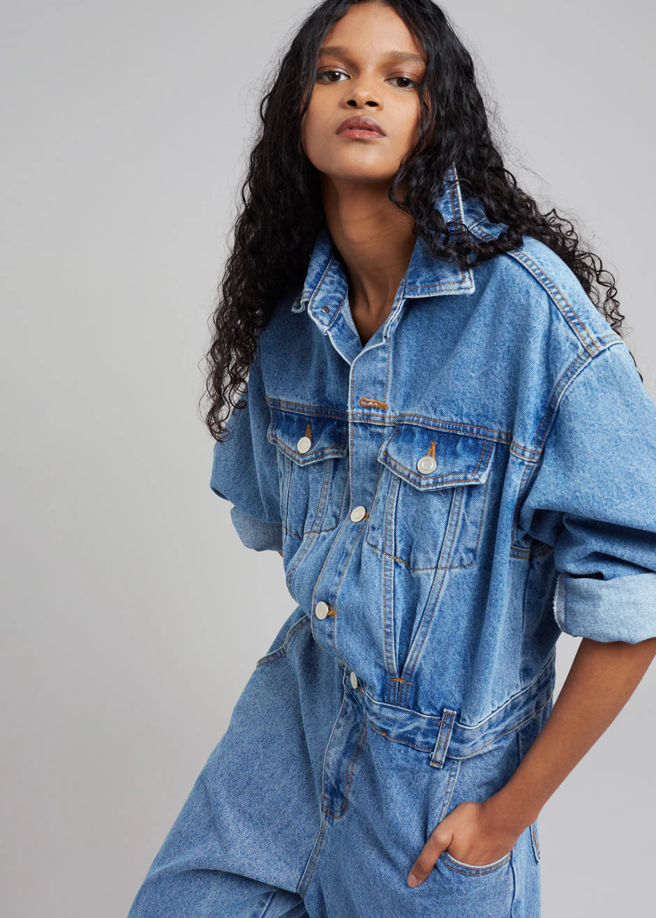 Jas Denim Jumpsuit - Dark Indigo - Image 5