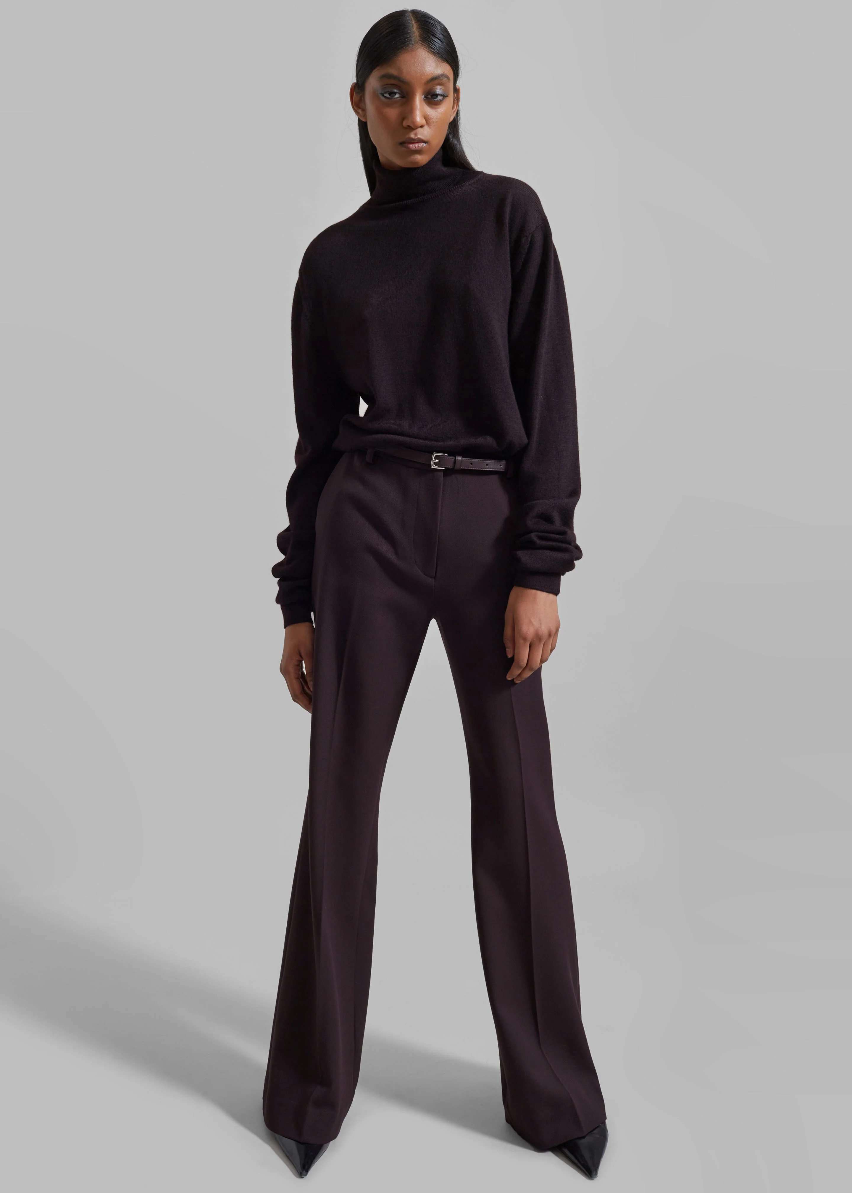 Jessie Leather Belt - Plum - Image 4