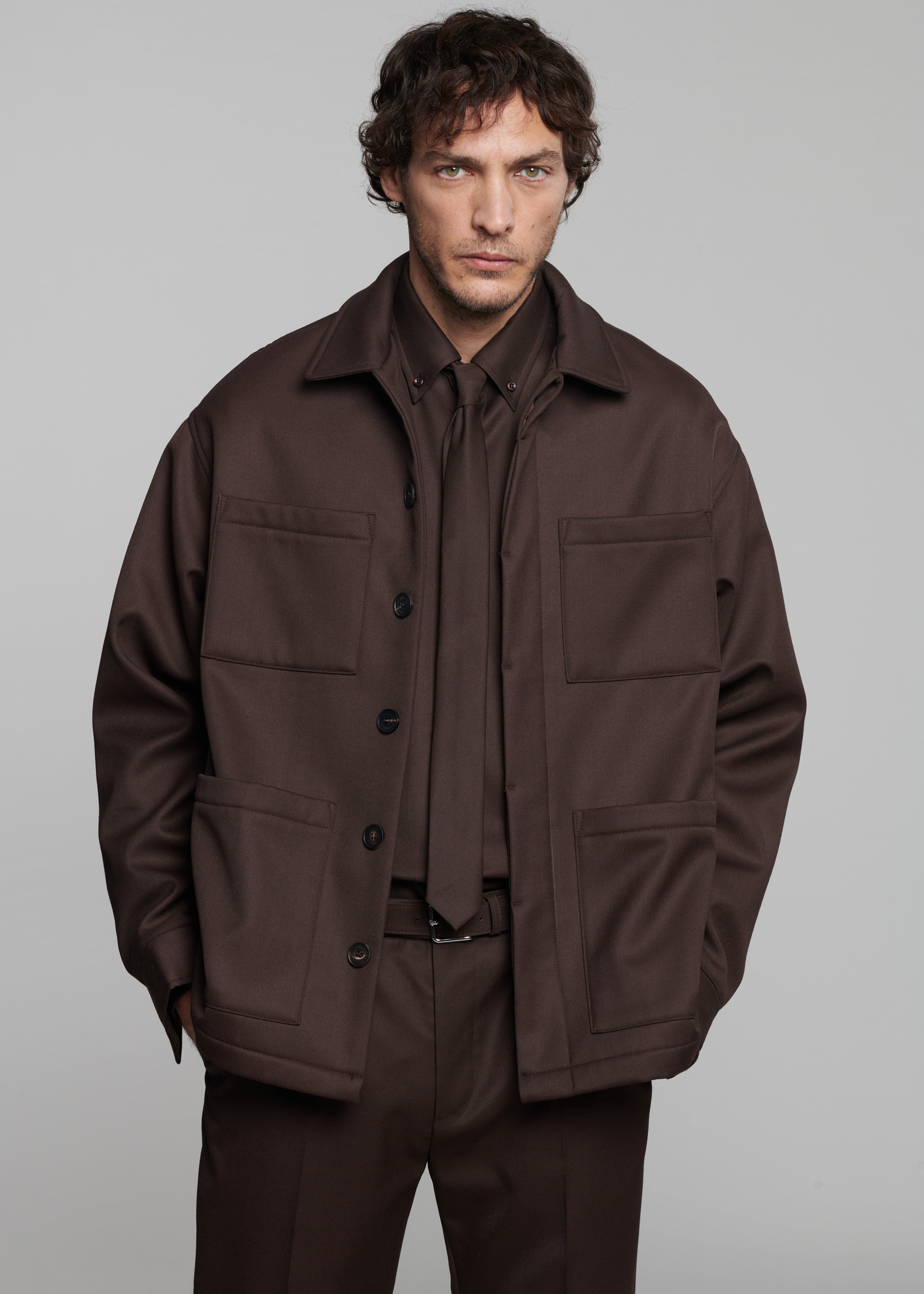 Kaden Wool Tie - Brown - Image 5