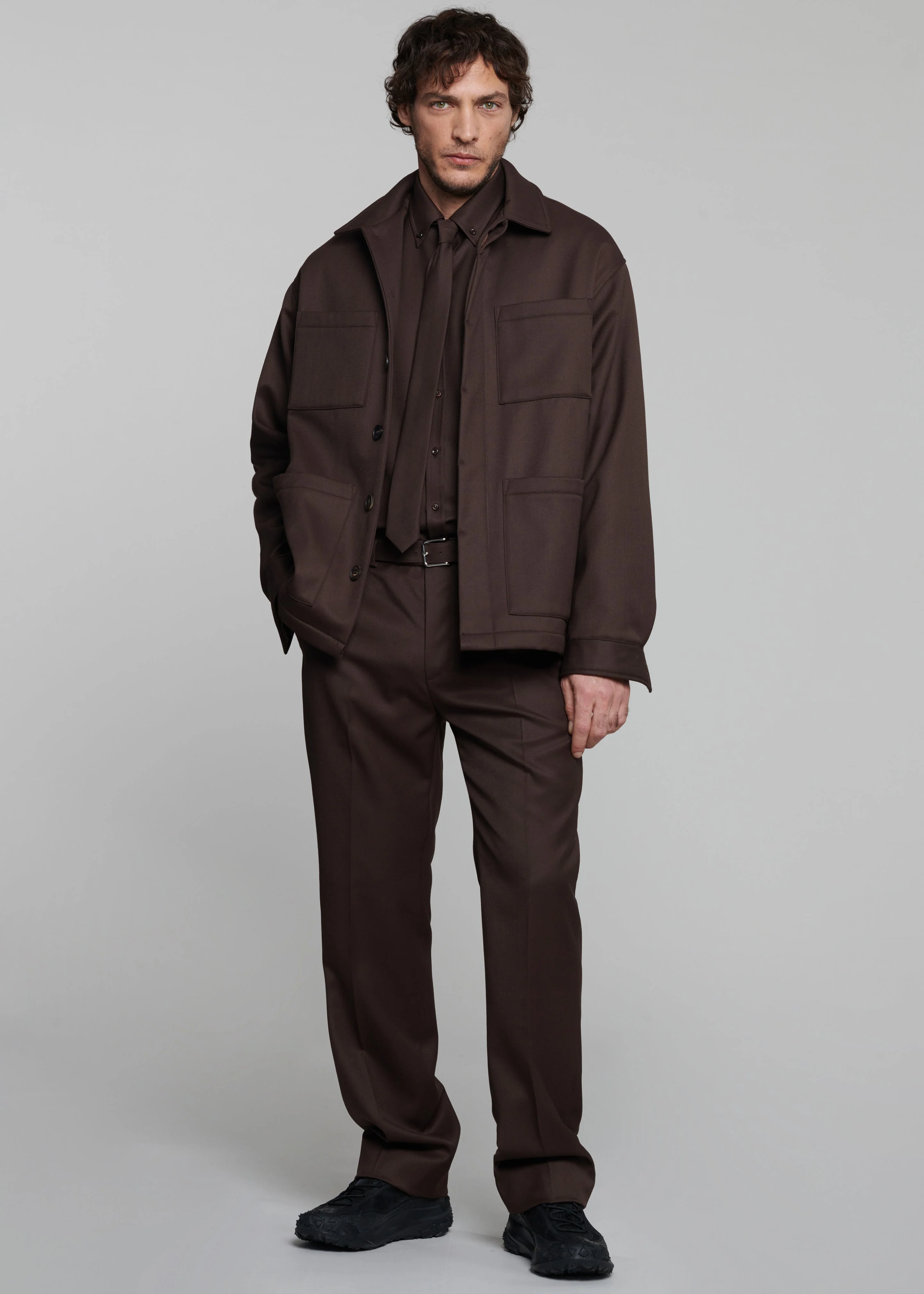 Kaden Wool Tie - Brown - Image 7