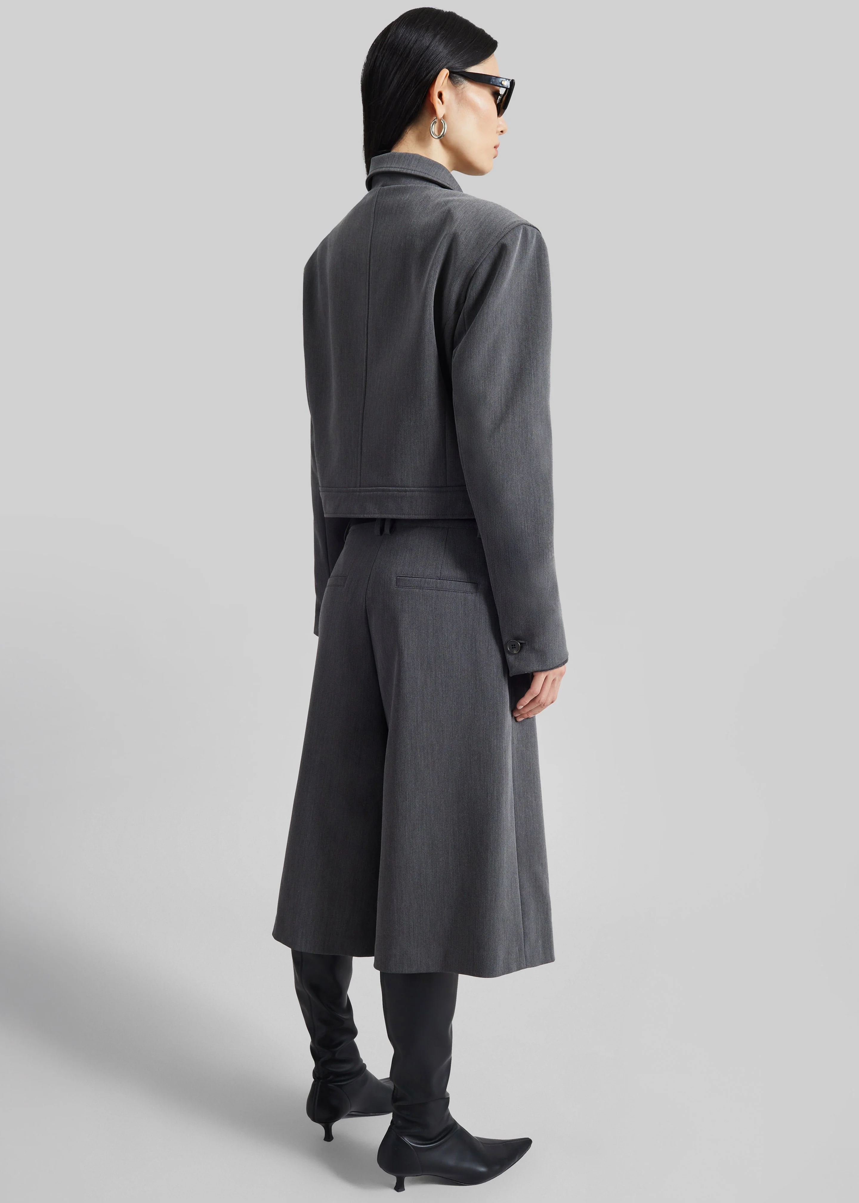 Kalvo Boxy Jacket - Dark Grey - Image 8