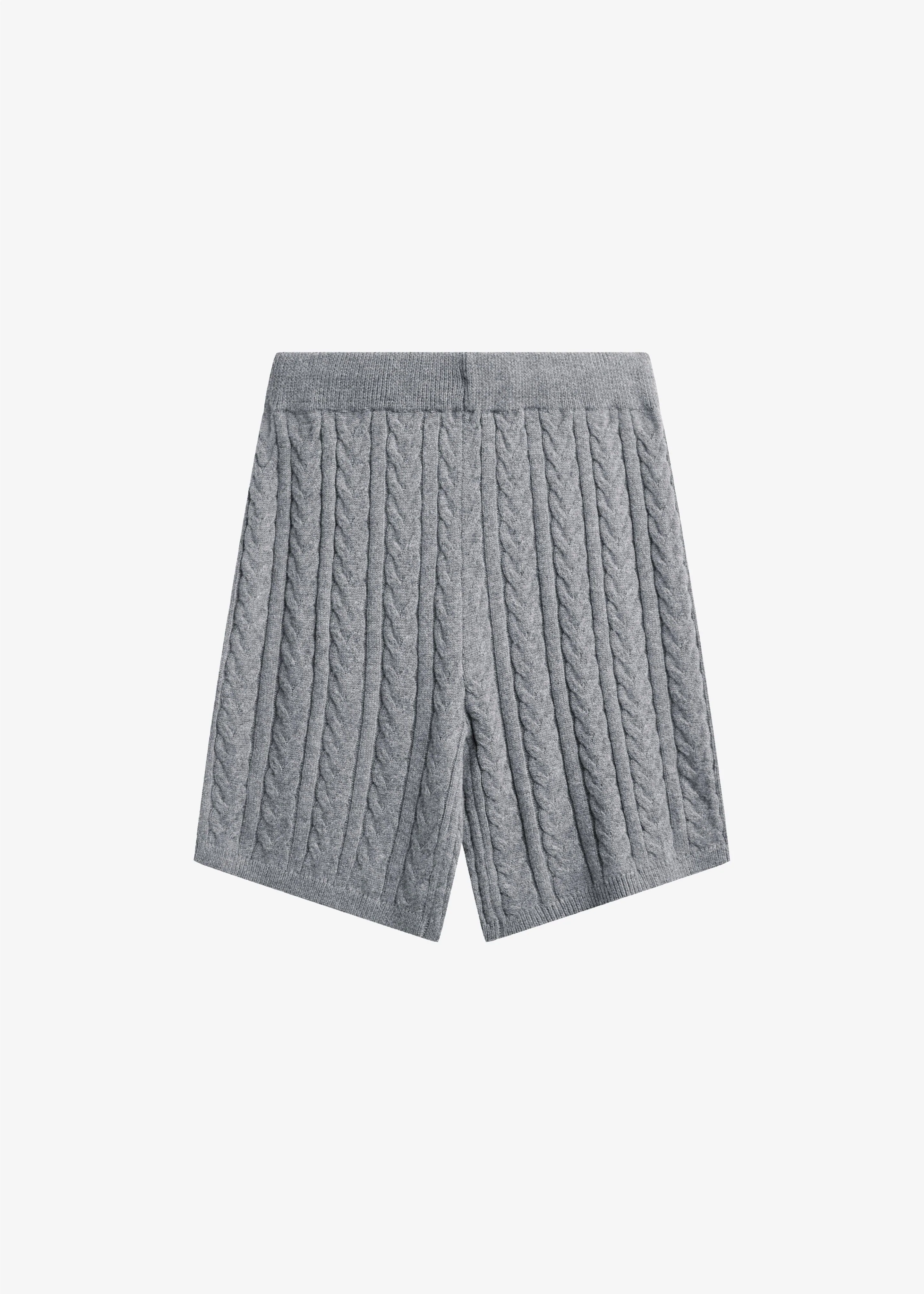 Karmoy Cable Knit Shorts - Grey - Image 7