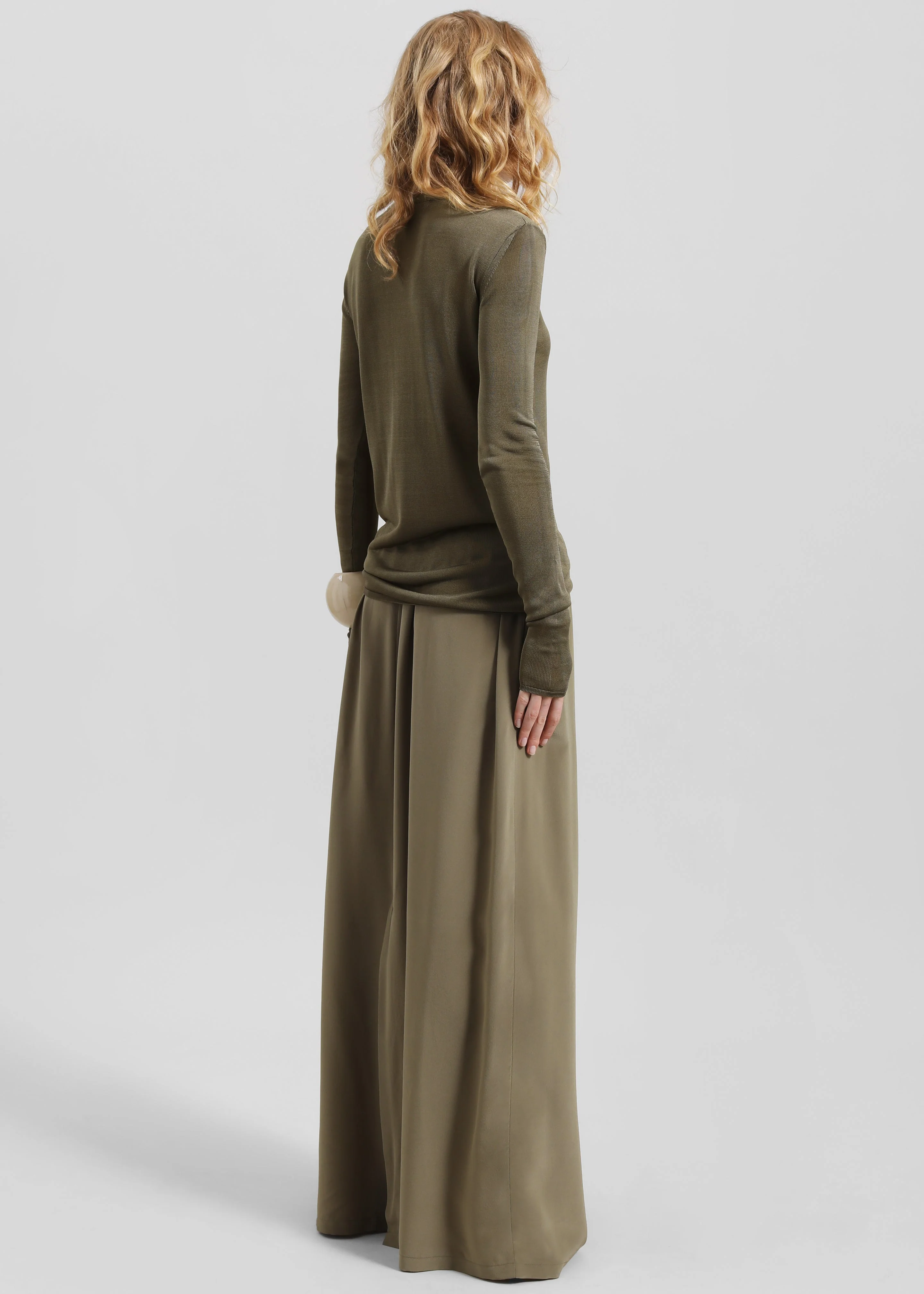 Kazel Thin Knit Top - Khaki - Image 10