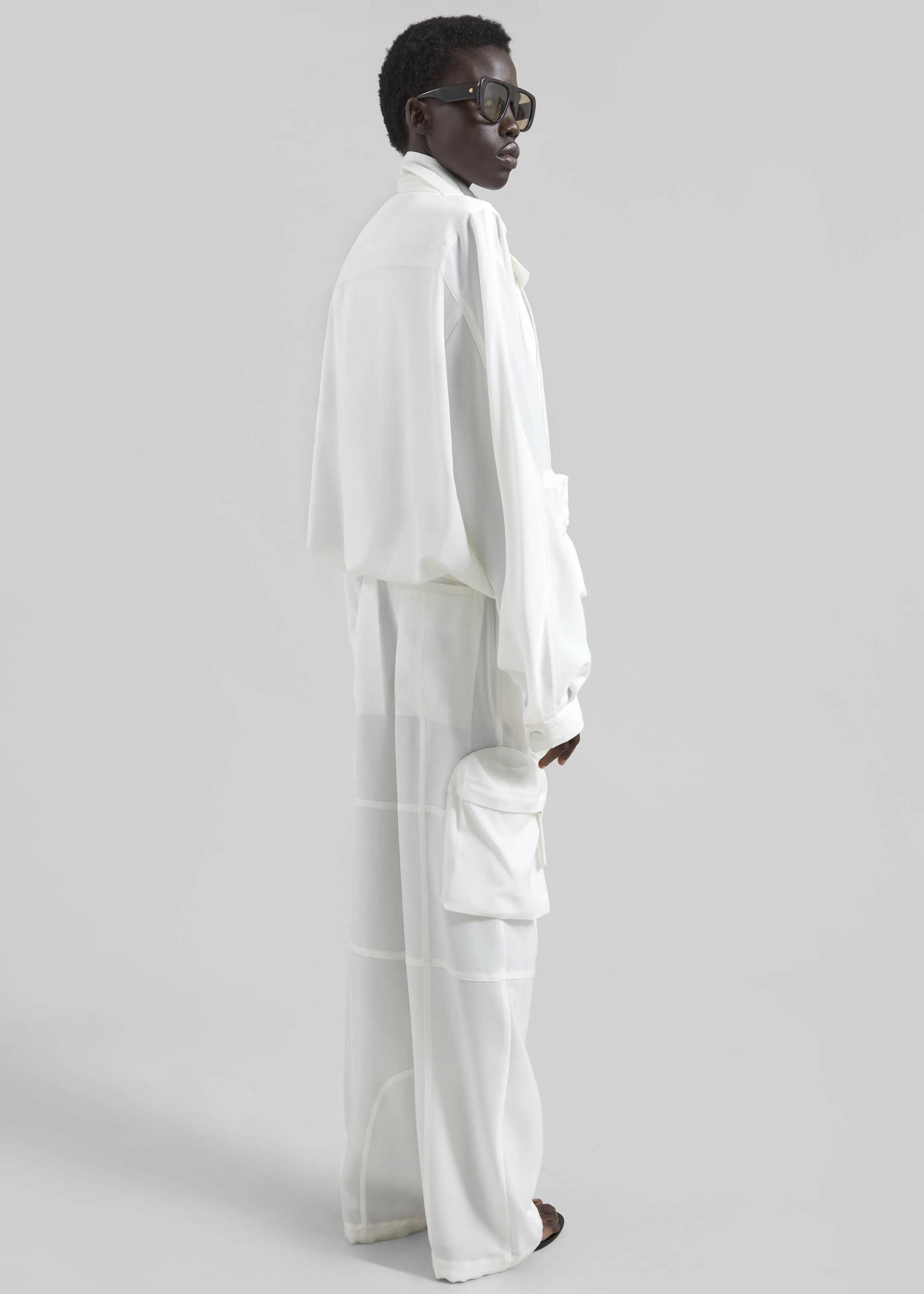 Kelly Fluid Cargo Pants - White - Image 8