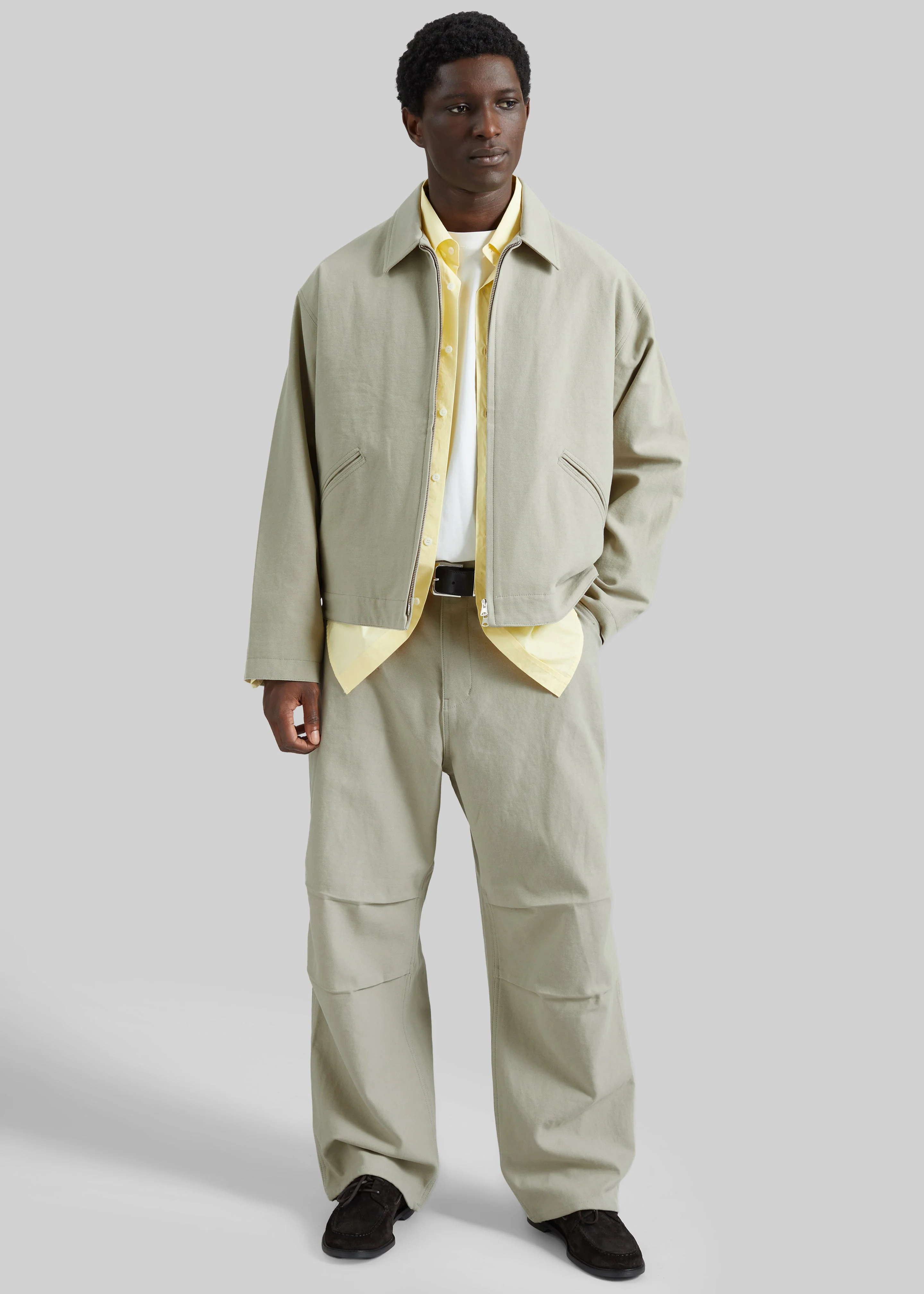 Kenton Cotton Zip Jacket - Beige