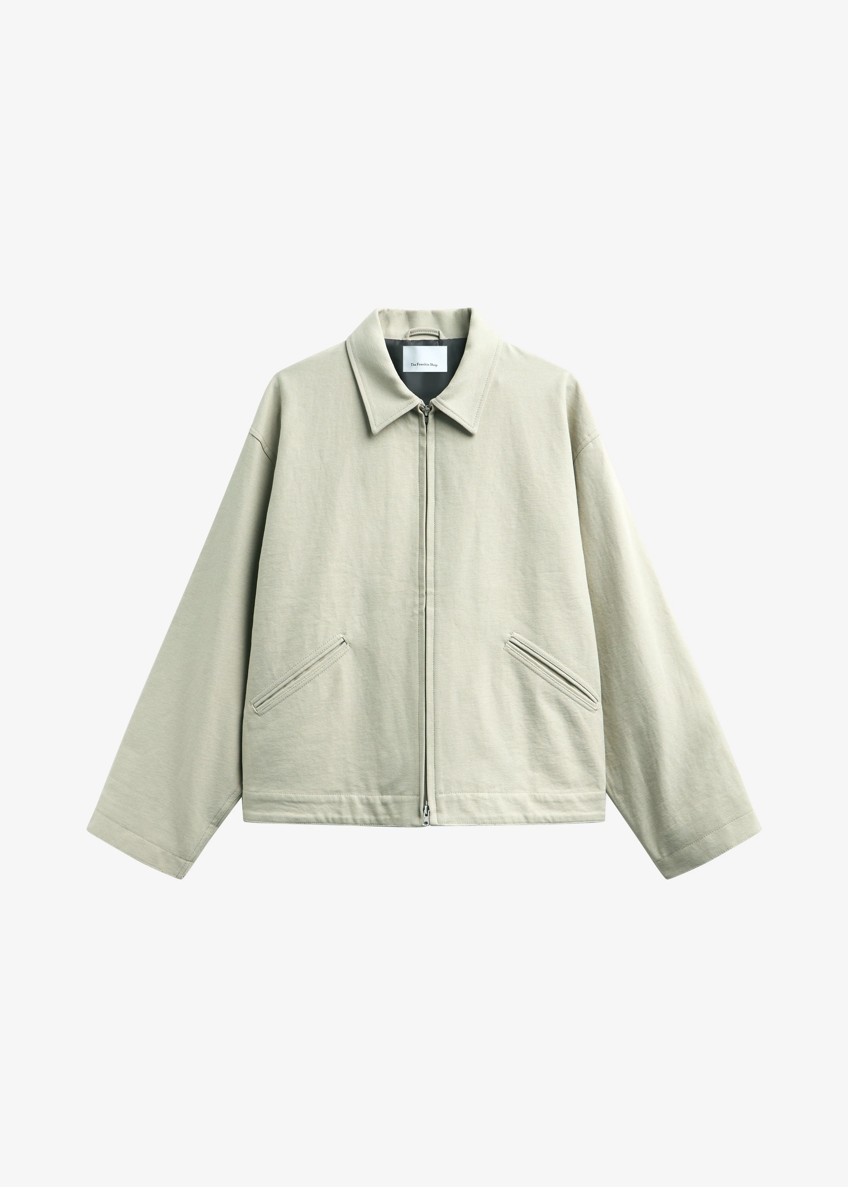 Kenton Cotton Zip Jacket - Beige - Image 13