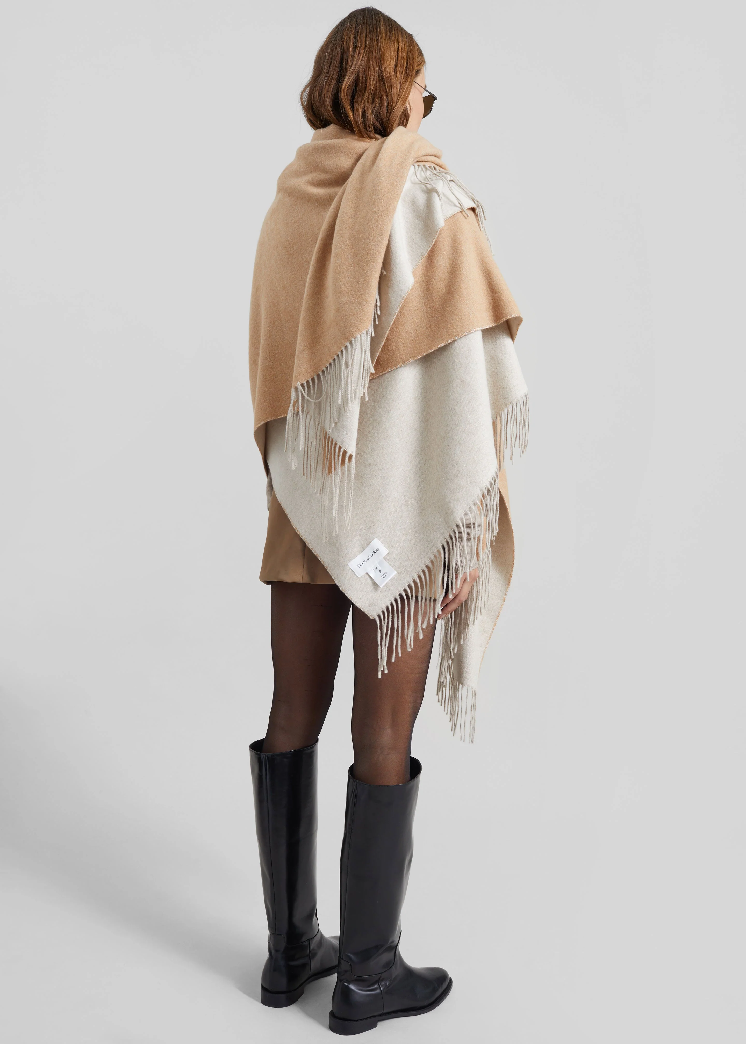 Kera Reversible Throw Blanket - Camel/Cream - Image 6