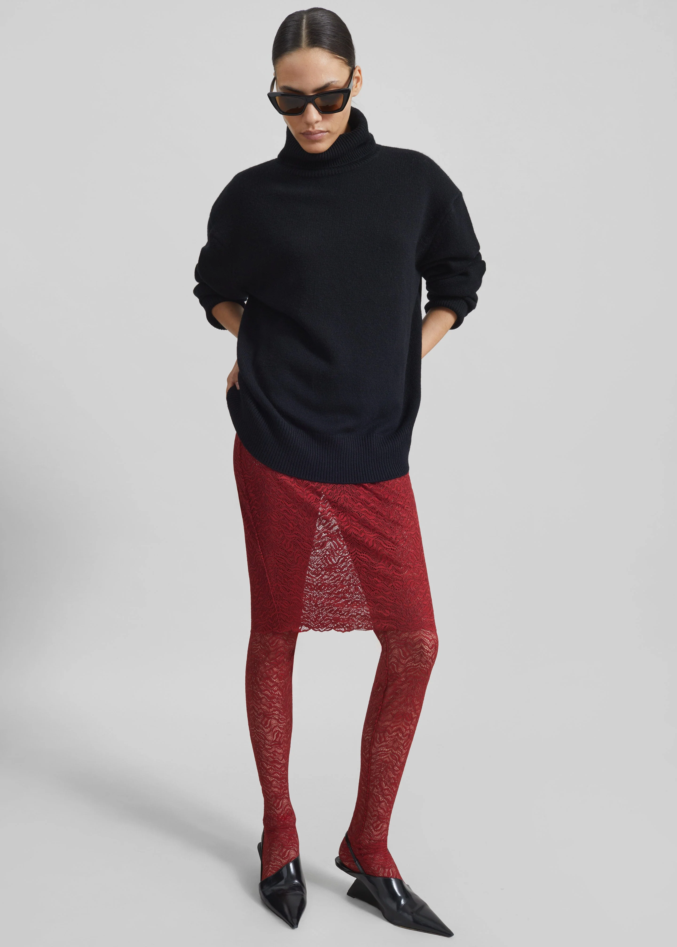 Koler Padded Knit Turtleneck - Black - Image 8