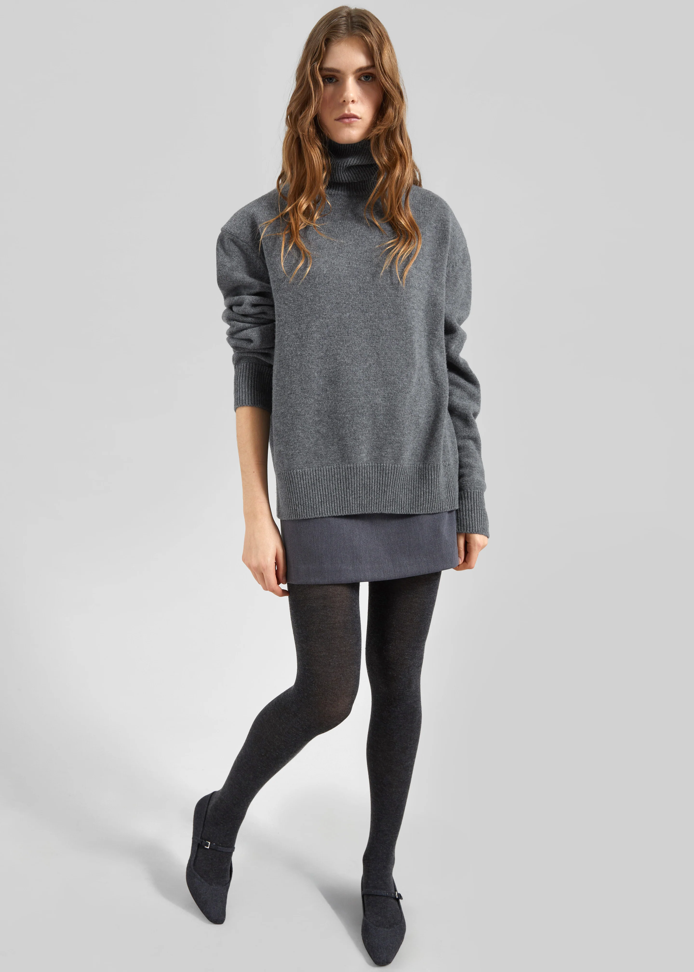 Koler Padded Knit Turtleneck - Grey - Image 7