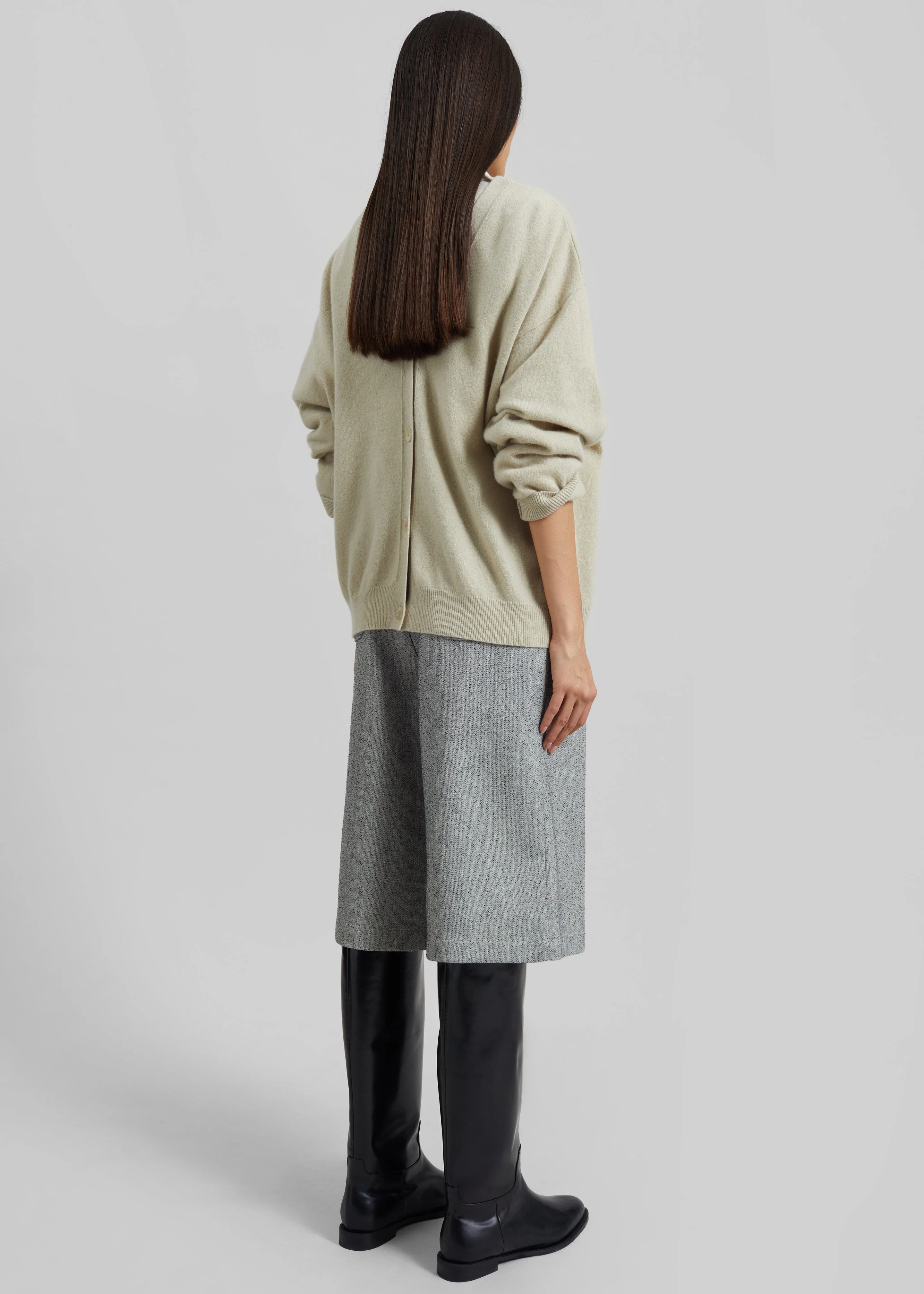 Lachen Double-Sided Wool Cardigan - Light Beige - Image 6