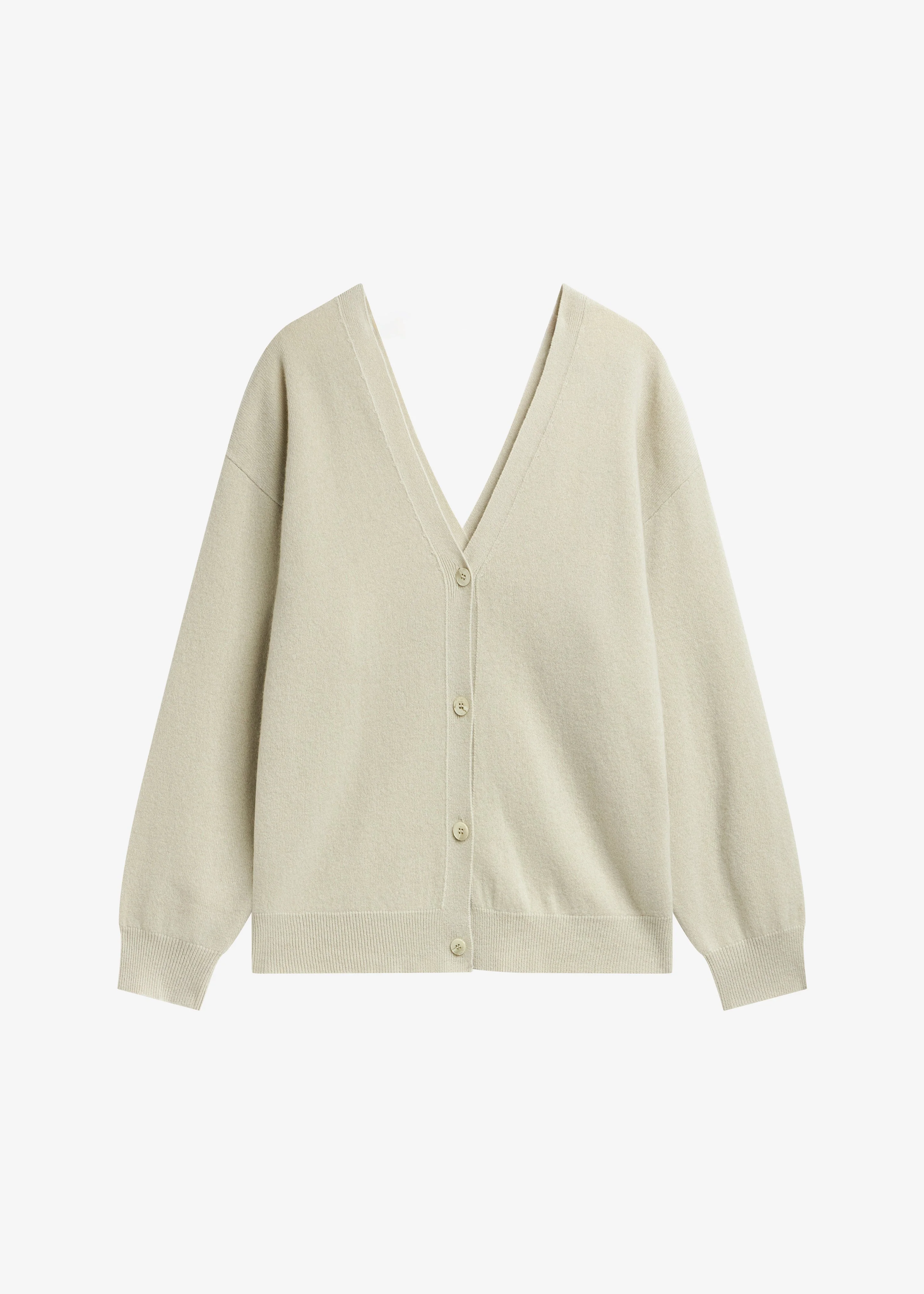 Lachen Double-Sided Wool Cardigan - Light Beige - Image 7