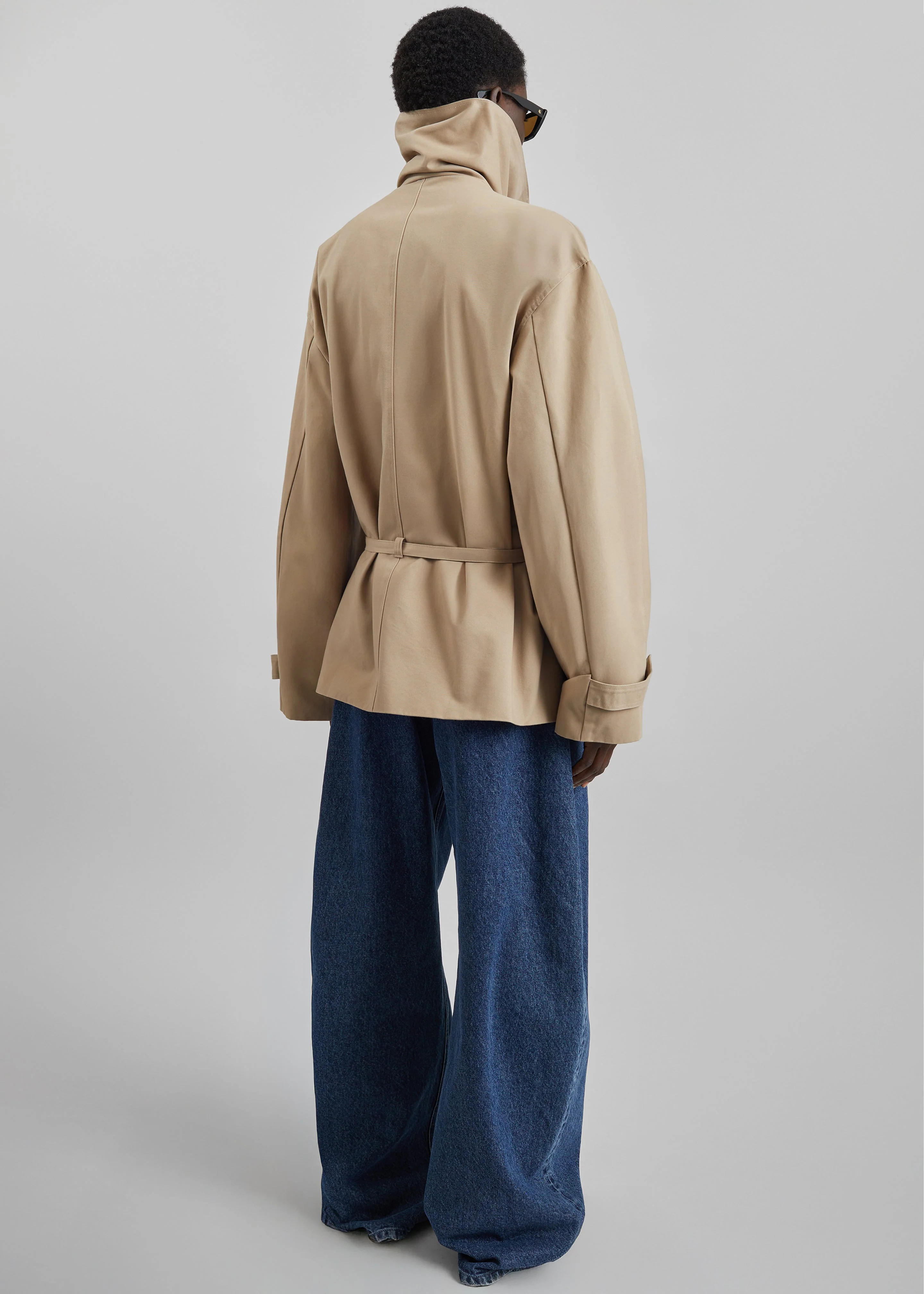Lahti Belted Short Coat - Beige - Image 8