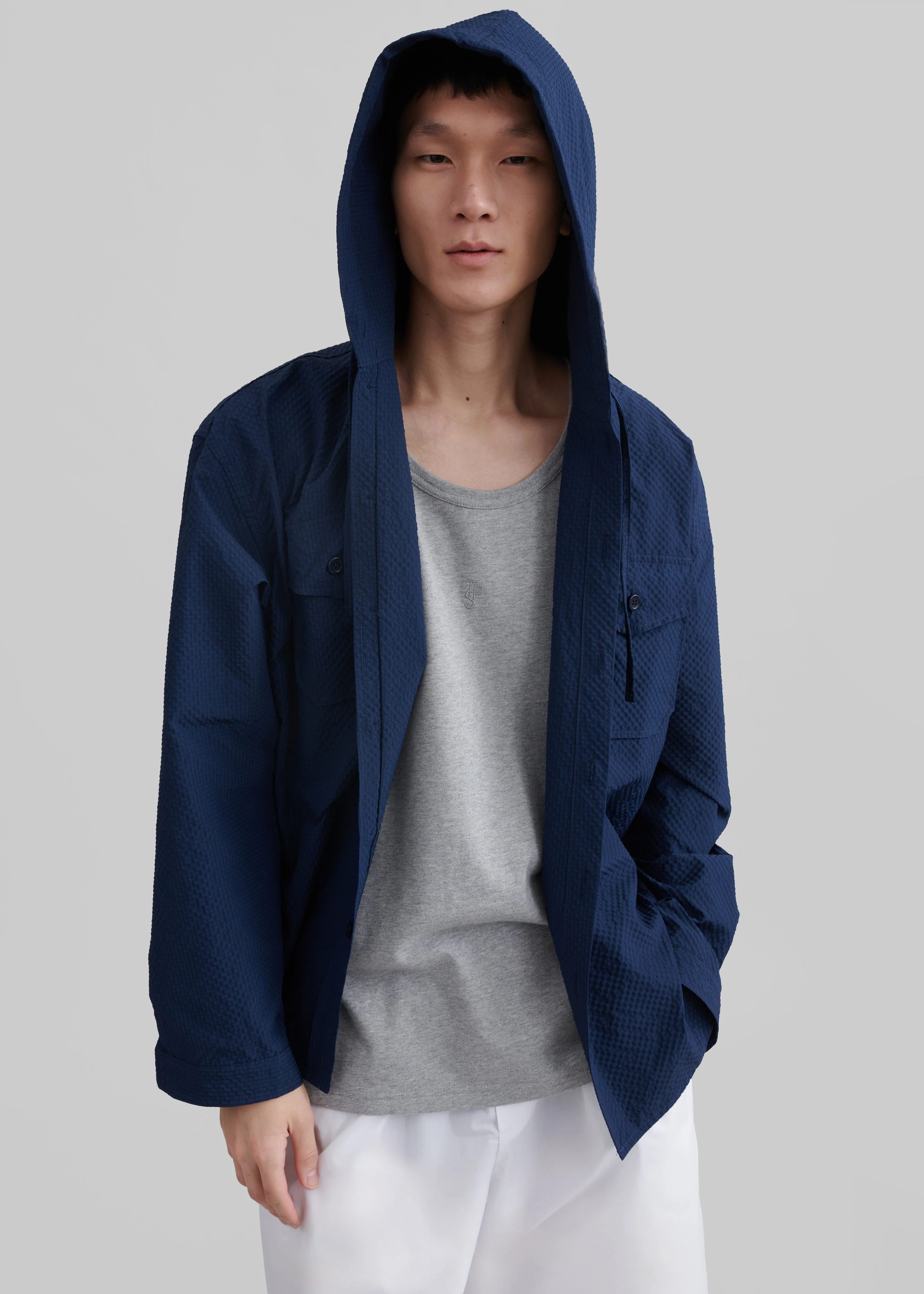 Lars Hooded Jacket - Navy - Image 5
