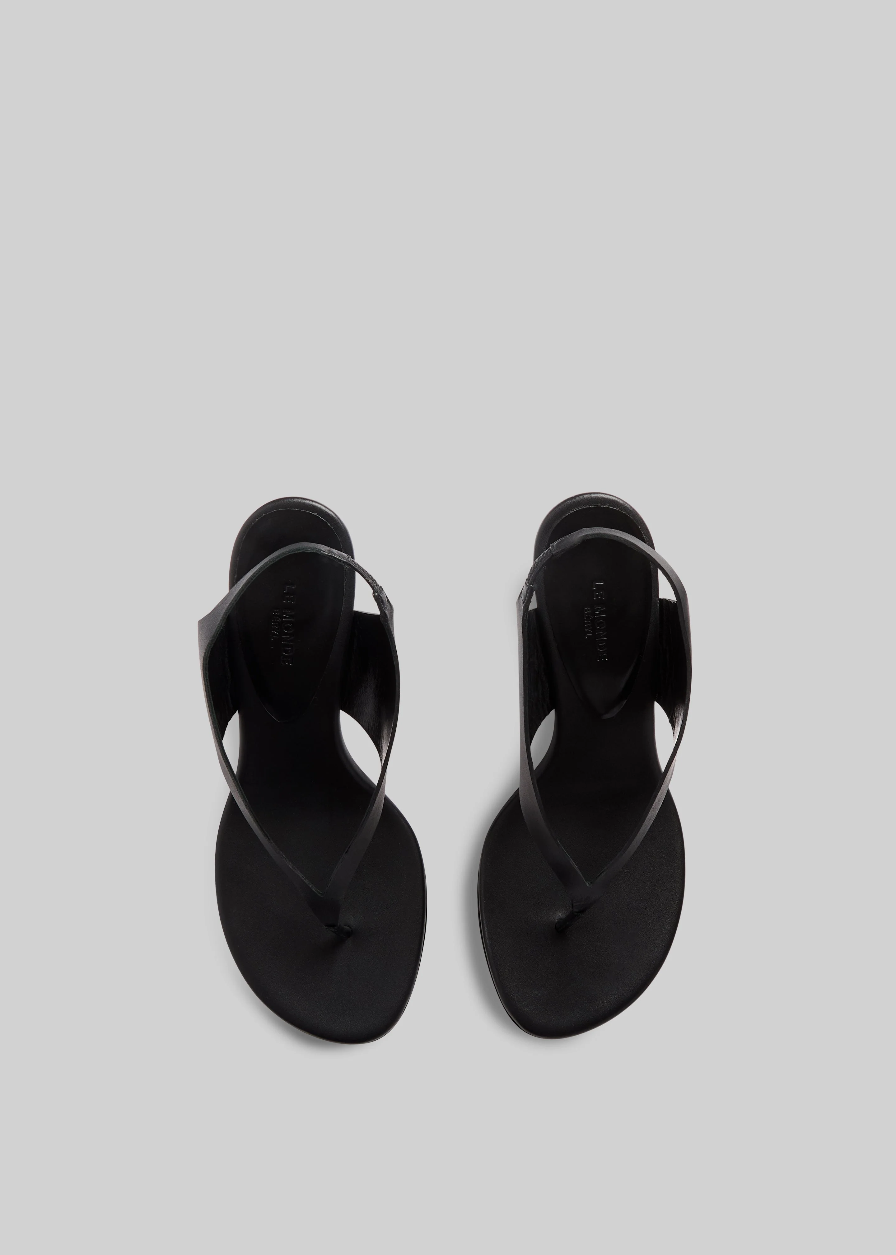 Le Monde Beryl Langley Thong Wedges - Black - Image 3