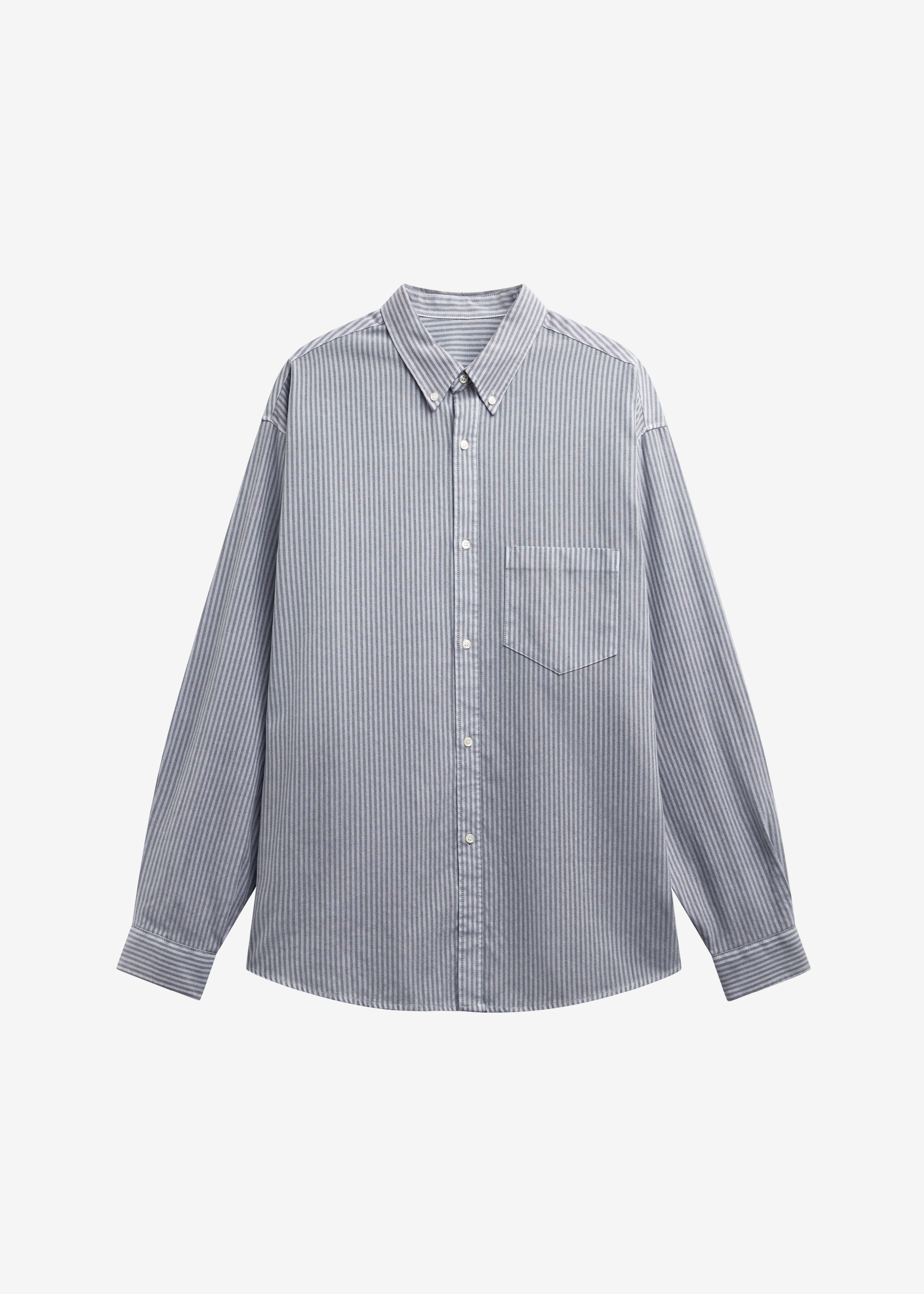 Legan Shirt - Grey Stripe - Image 9