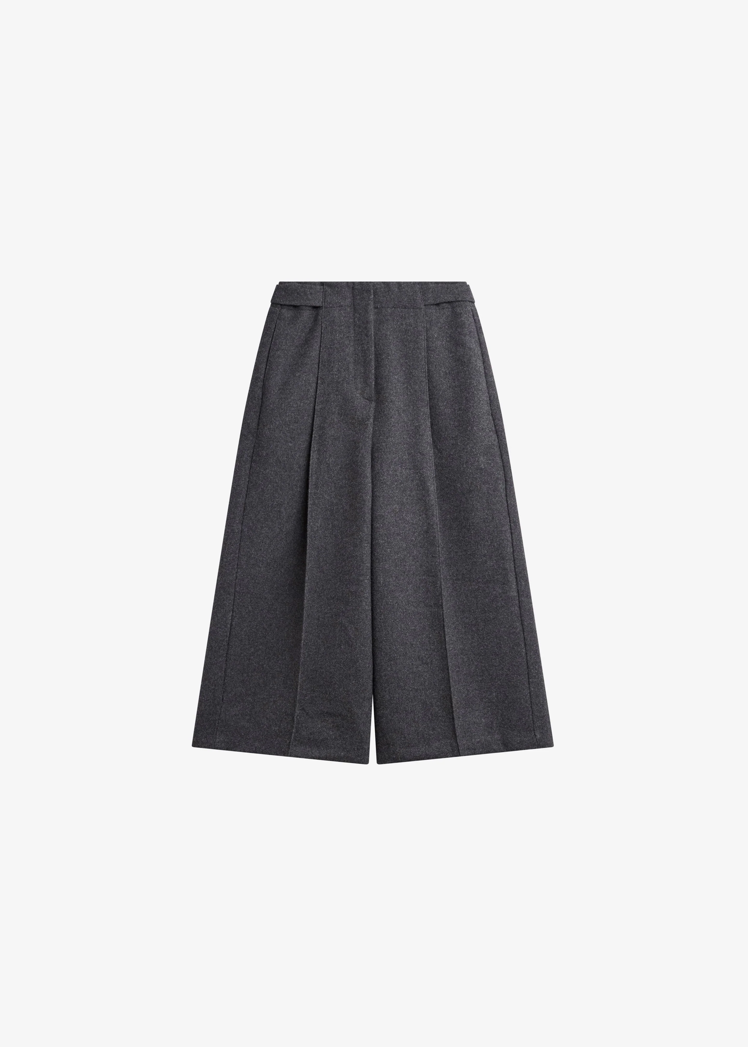 Leher Tailored Wool Culottes - Charcoal - Image 10