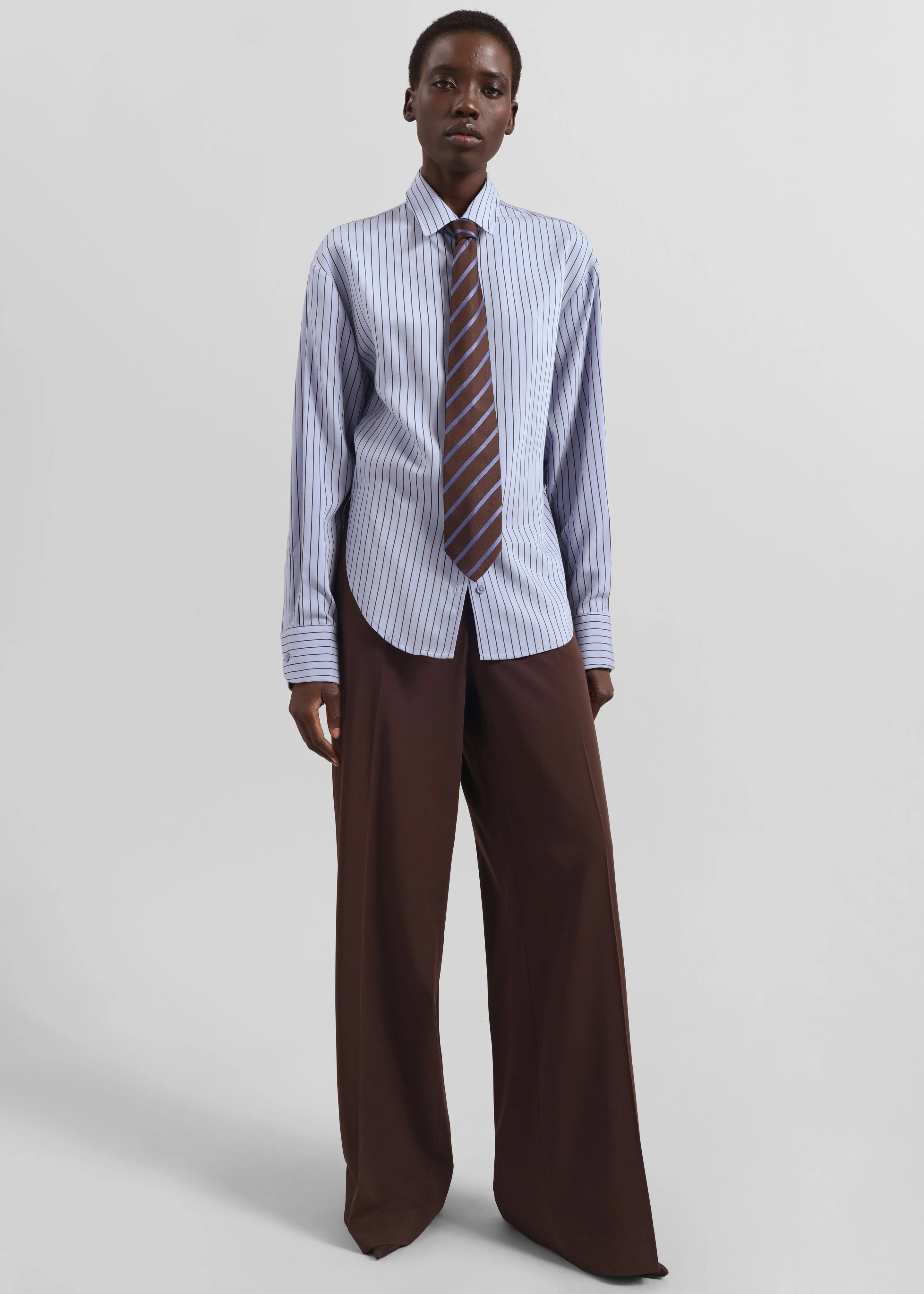 Lene Striped Tie - Brown - Image 3