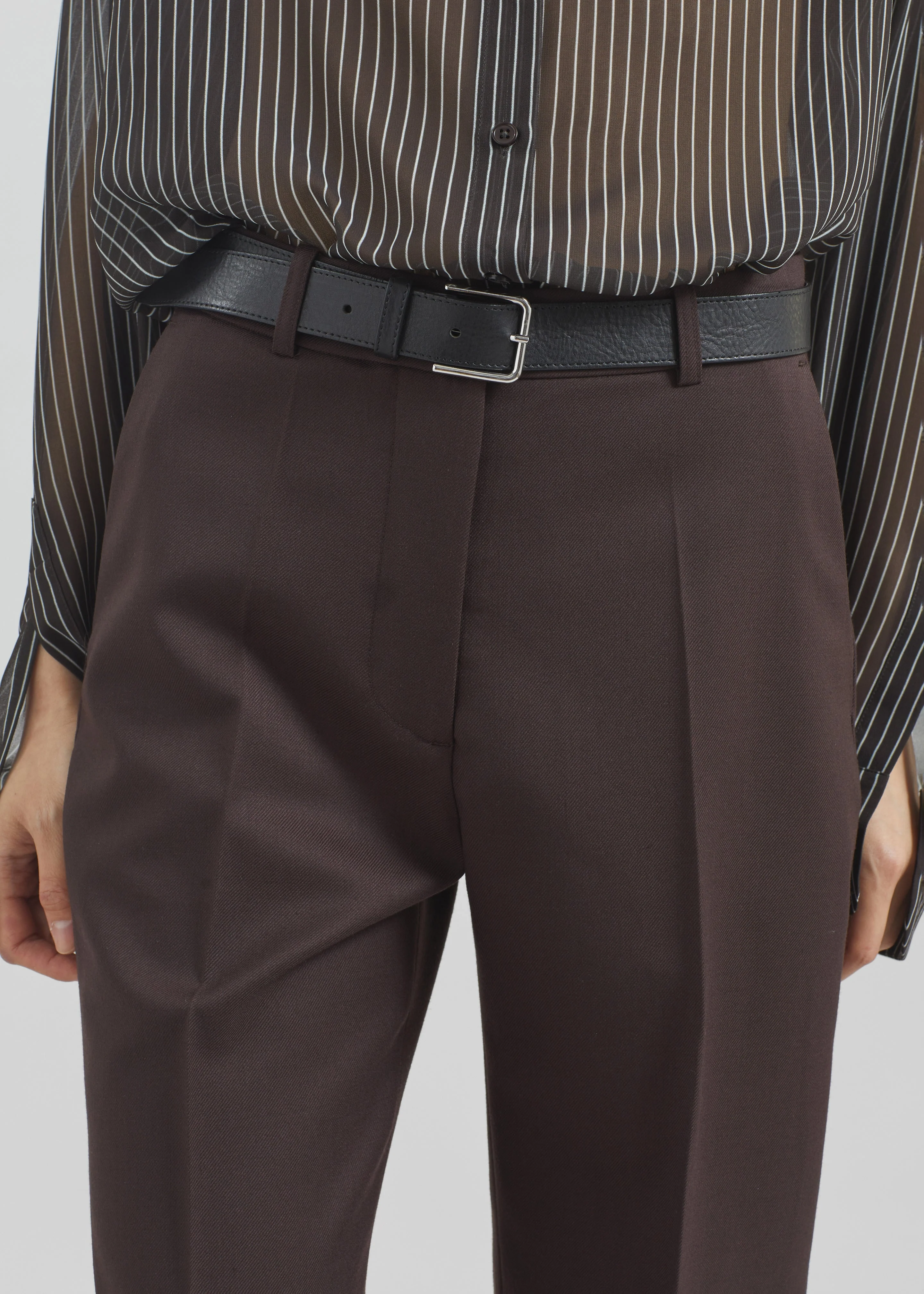 Lenora Straight Trousers - Brown - Image 4