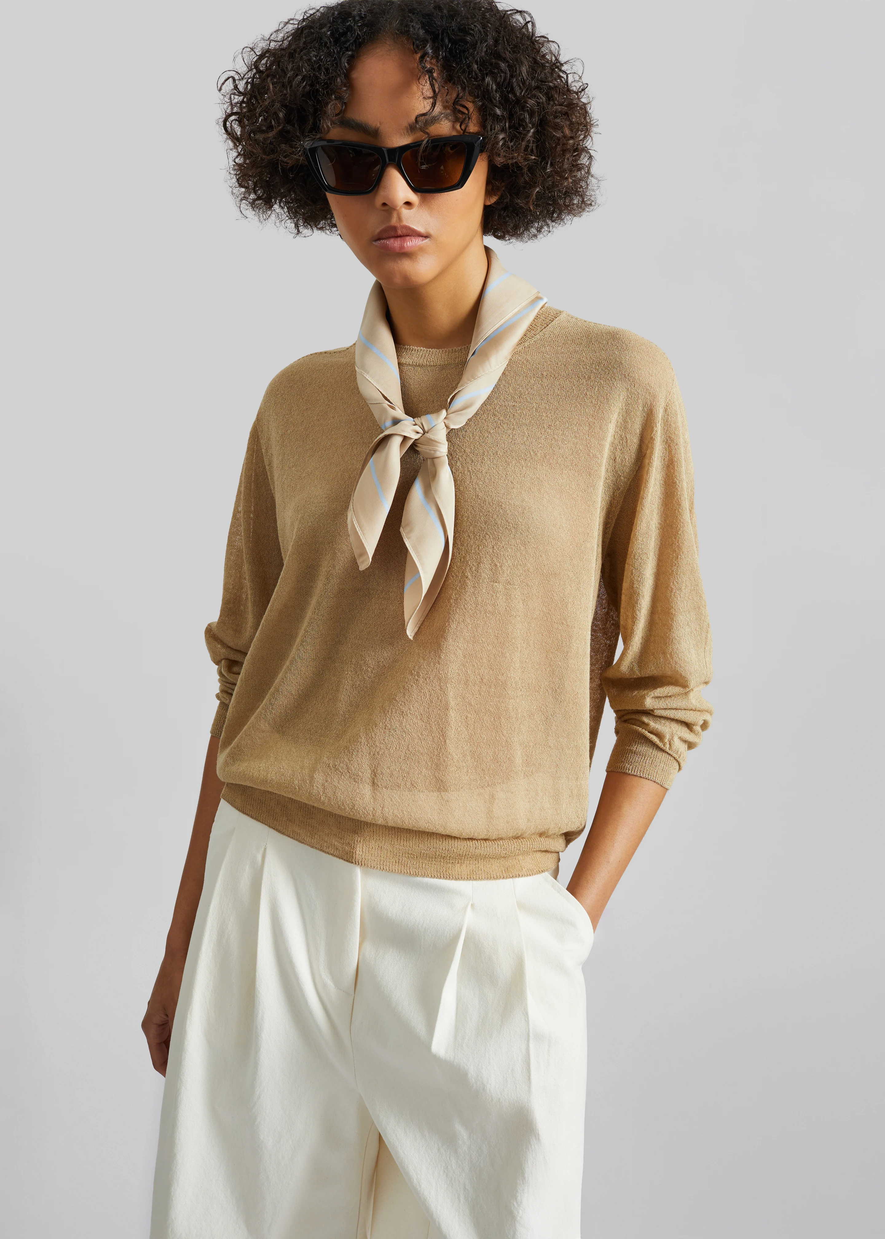 Lerici Square Scarf - Beige
