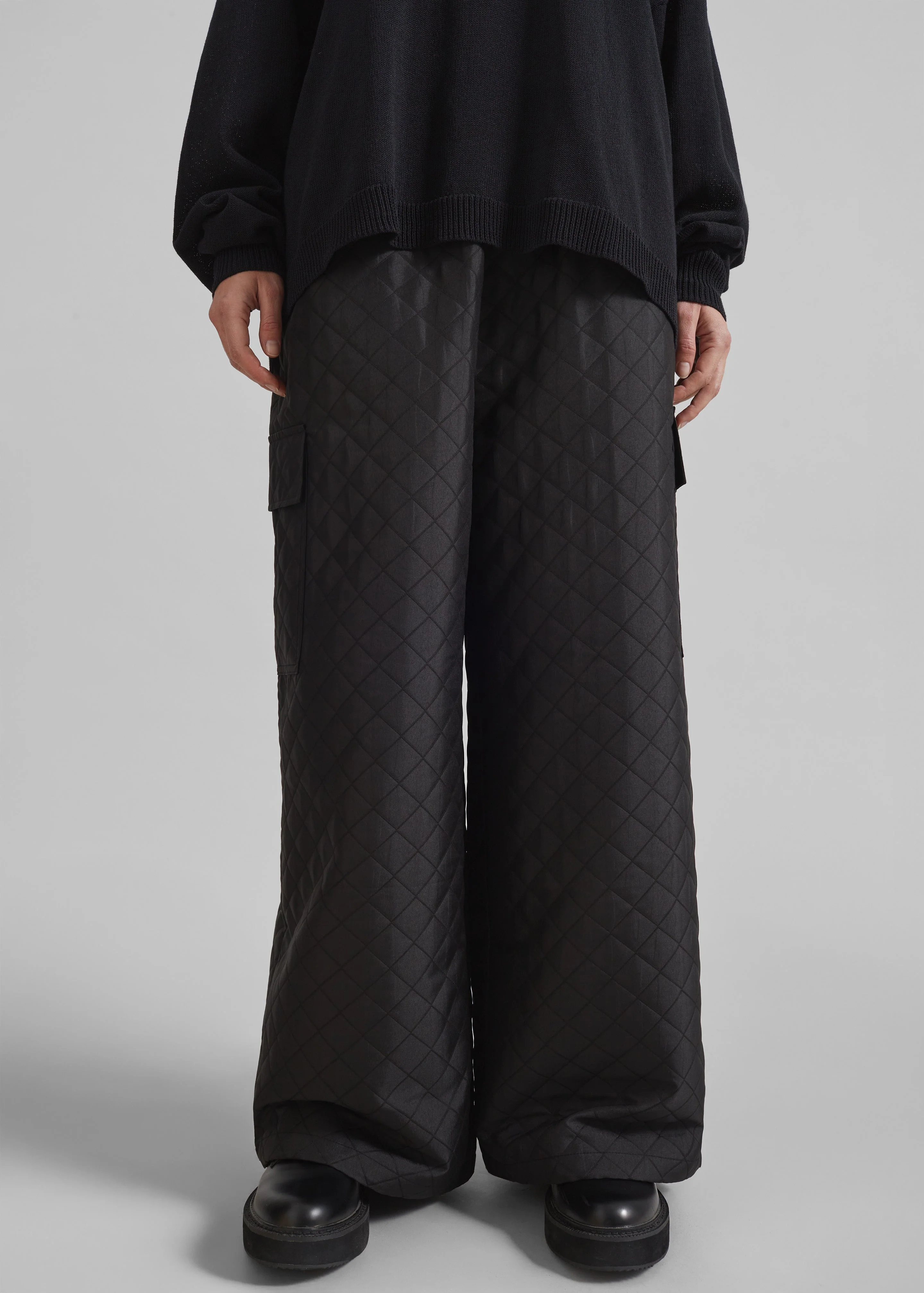 Lieto Quilted Pants - Black - Image 7