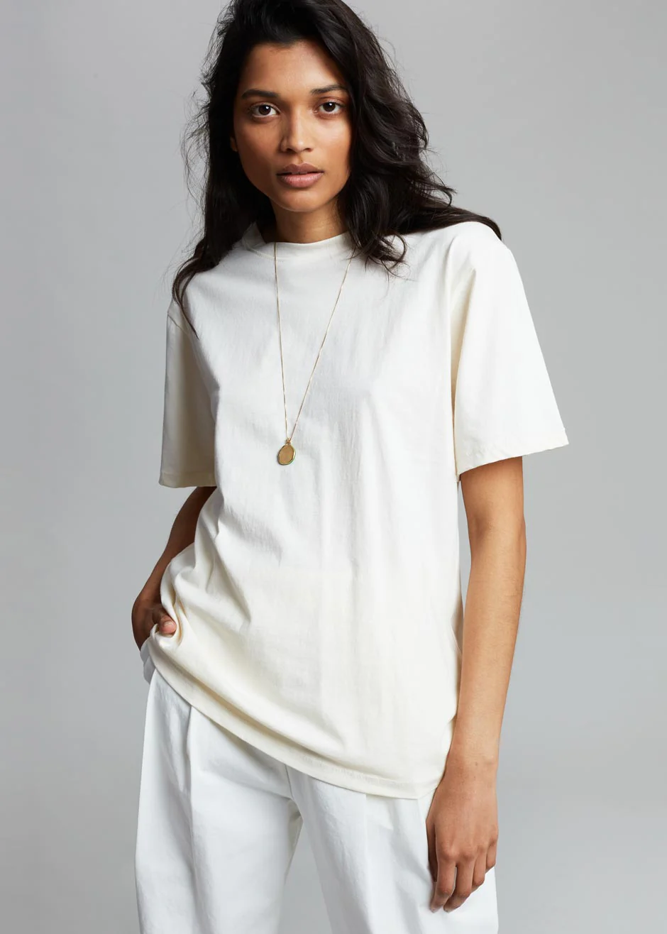 Lilou Simple Tee - Beige - Image 6