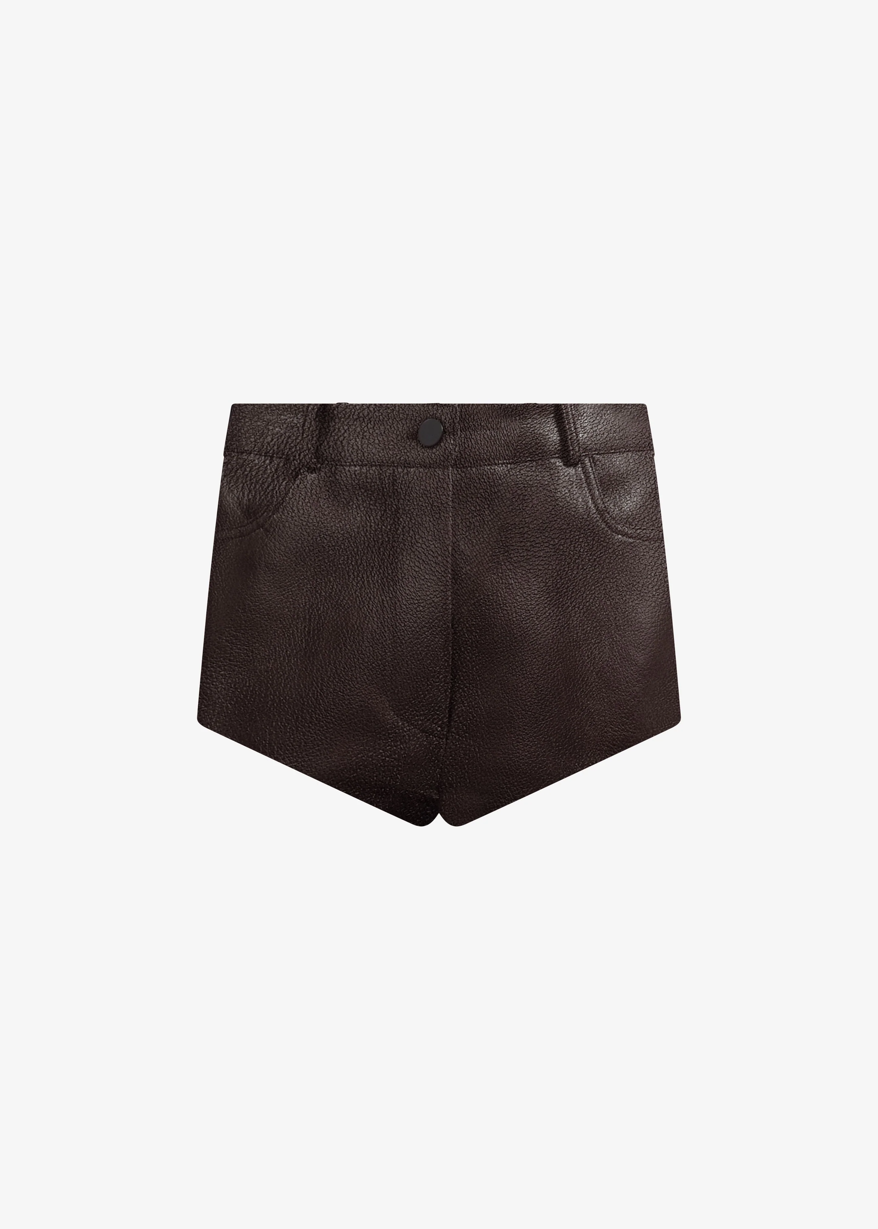 Loen Leather Hot Pants - Vintage Brown - Image 13