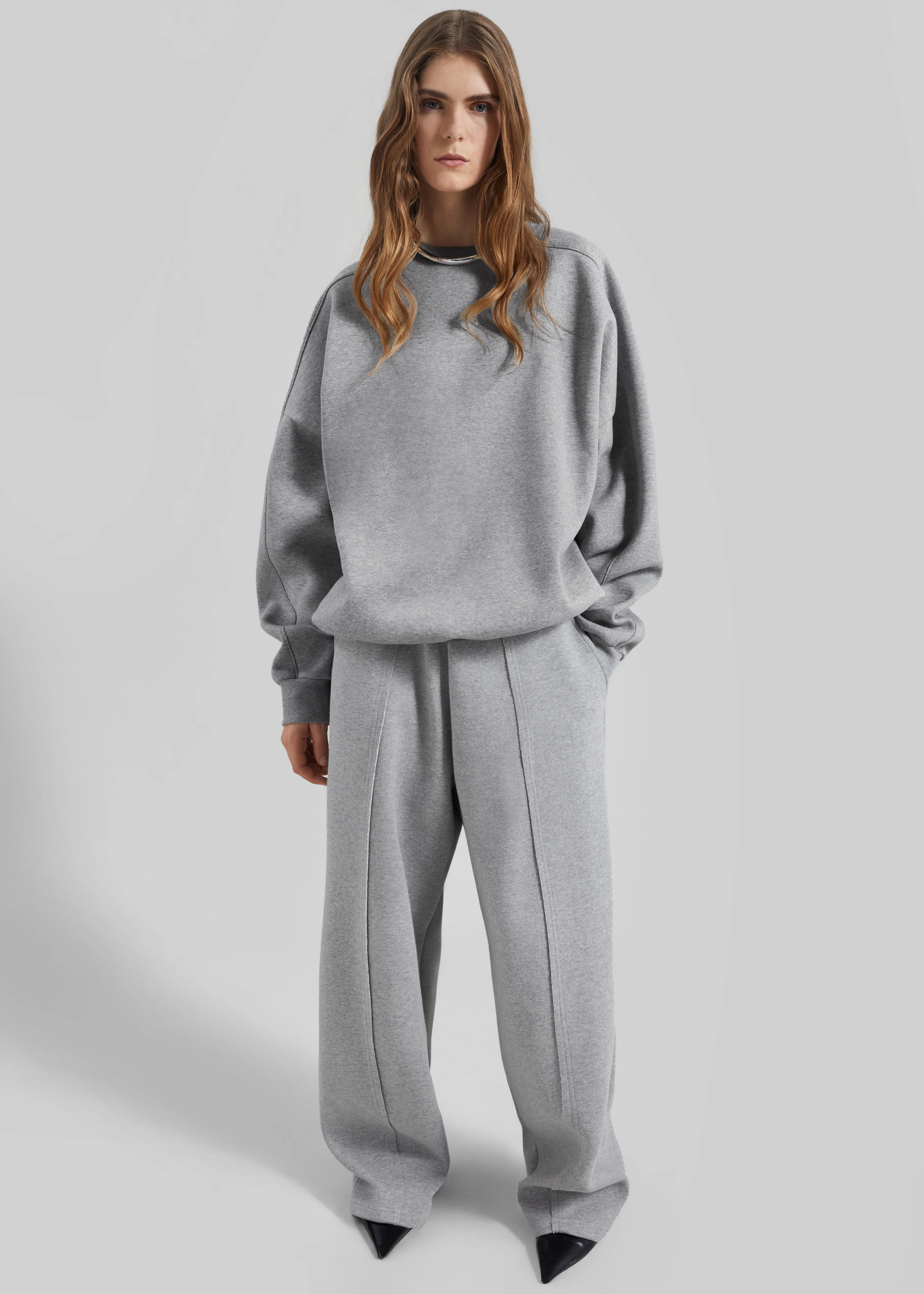 Lonay Balloon Sleeve Sweatshirt - Grey