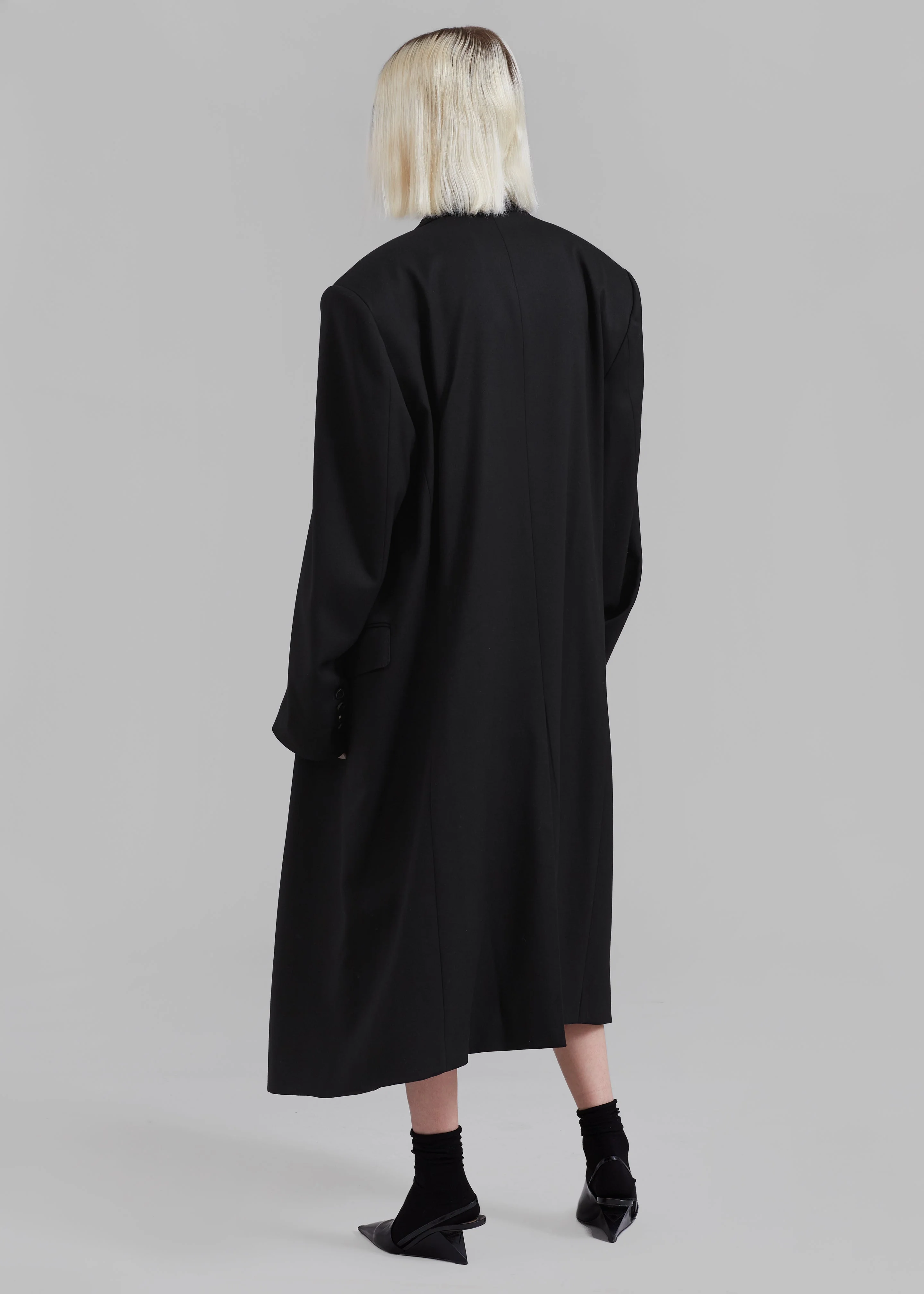 London Double Breasted Coat - Black - Image 11