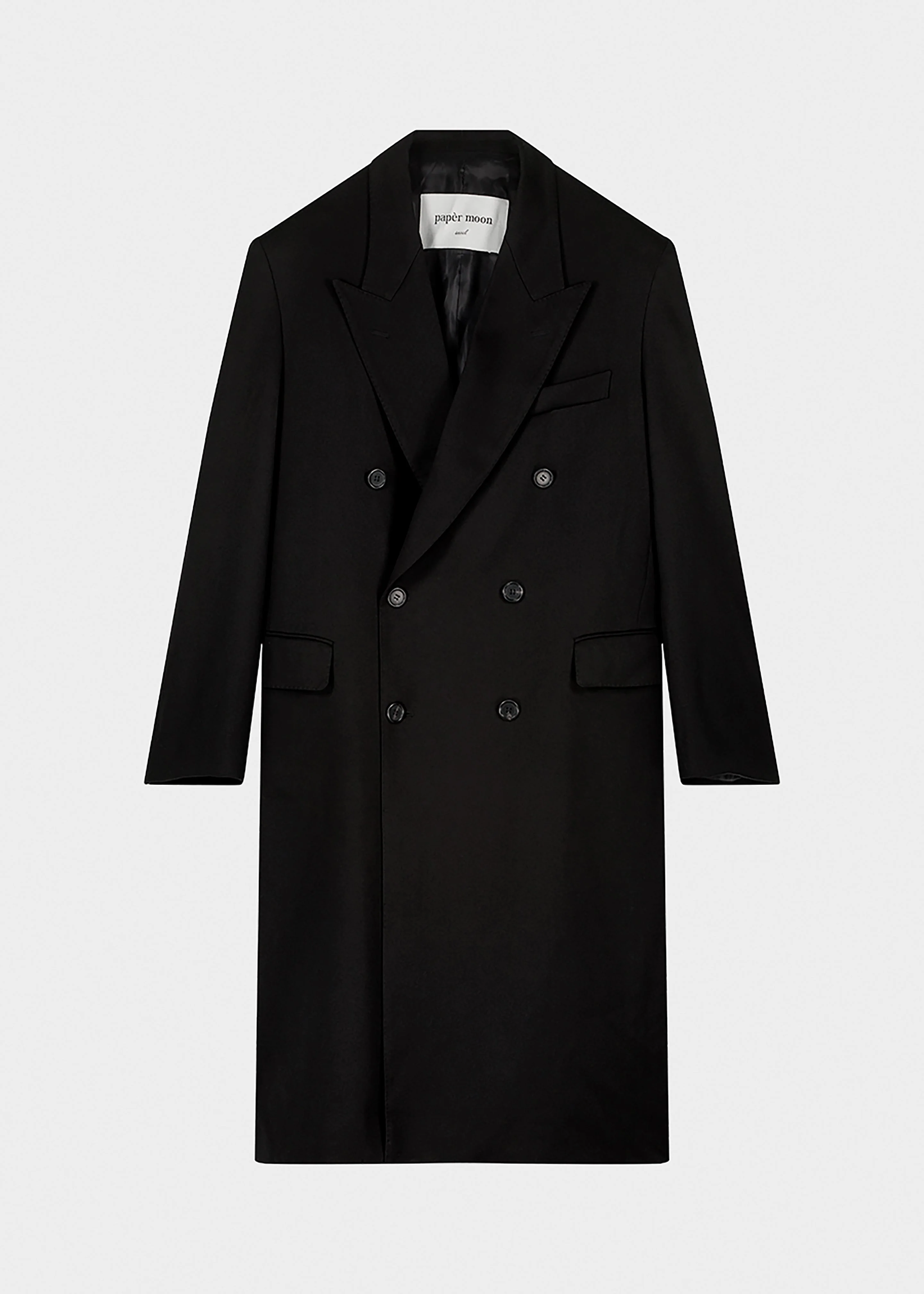 London Double Breasted Coat - Black - Image 12
