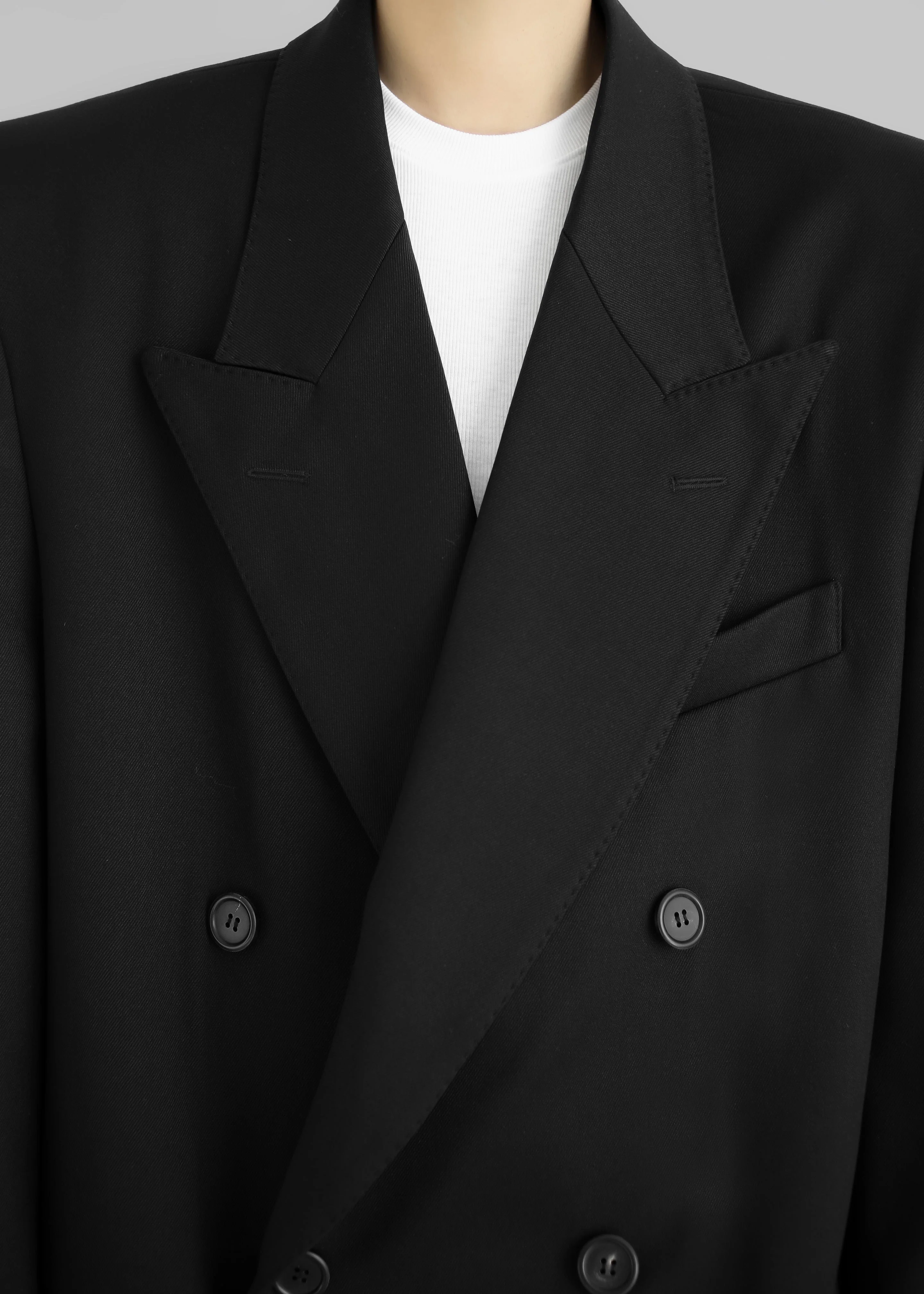 London Double Breasted Coat - Black - Image 8
