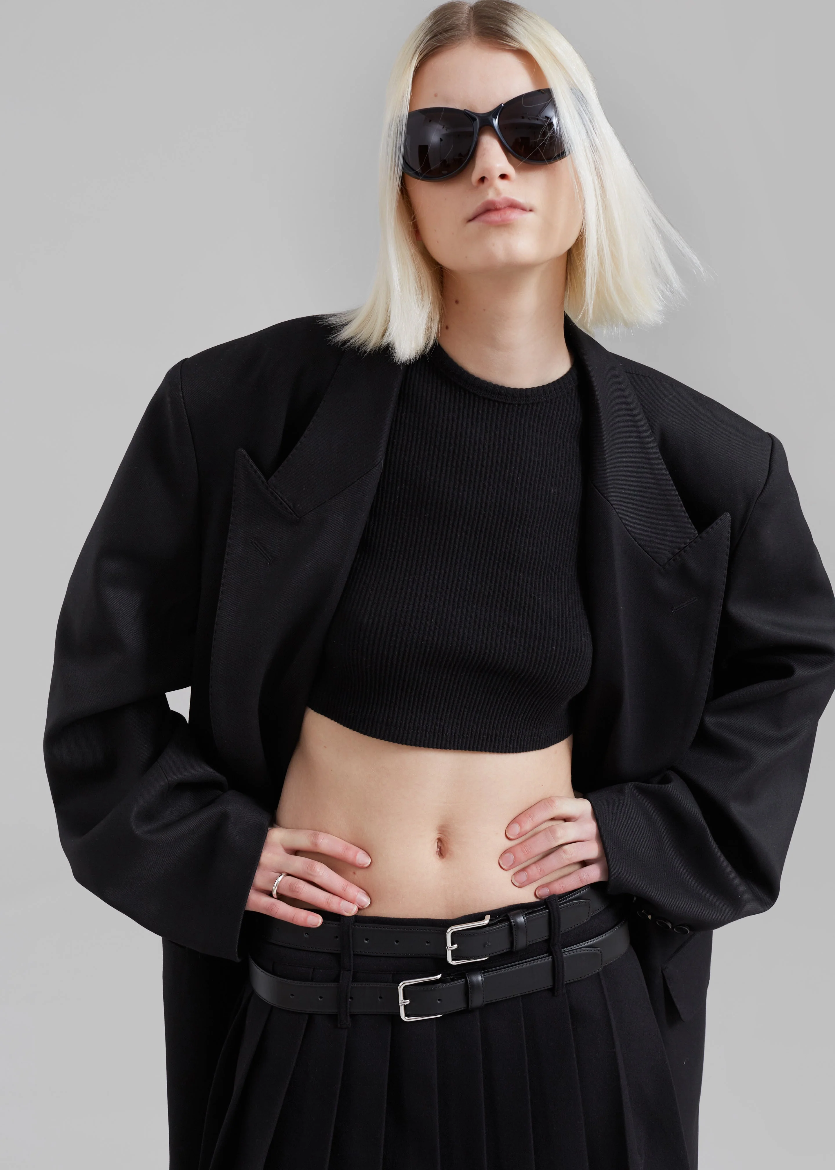 London Double Breasted Coat - Black - Image 9