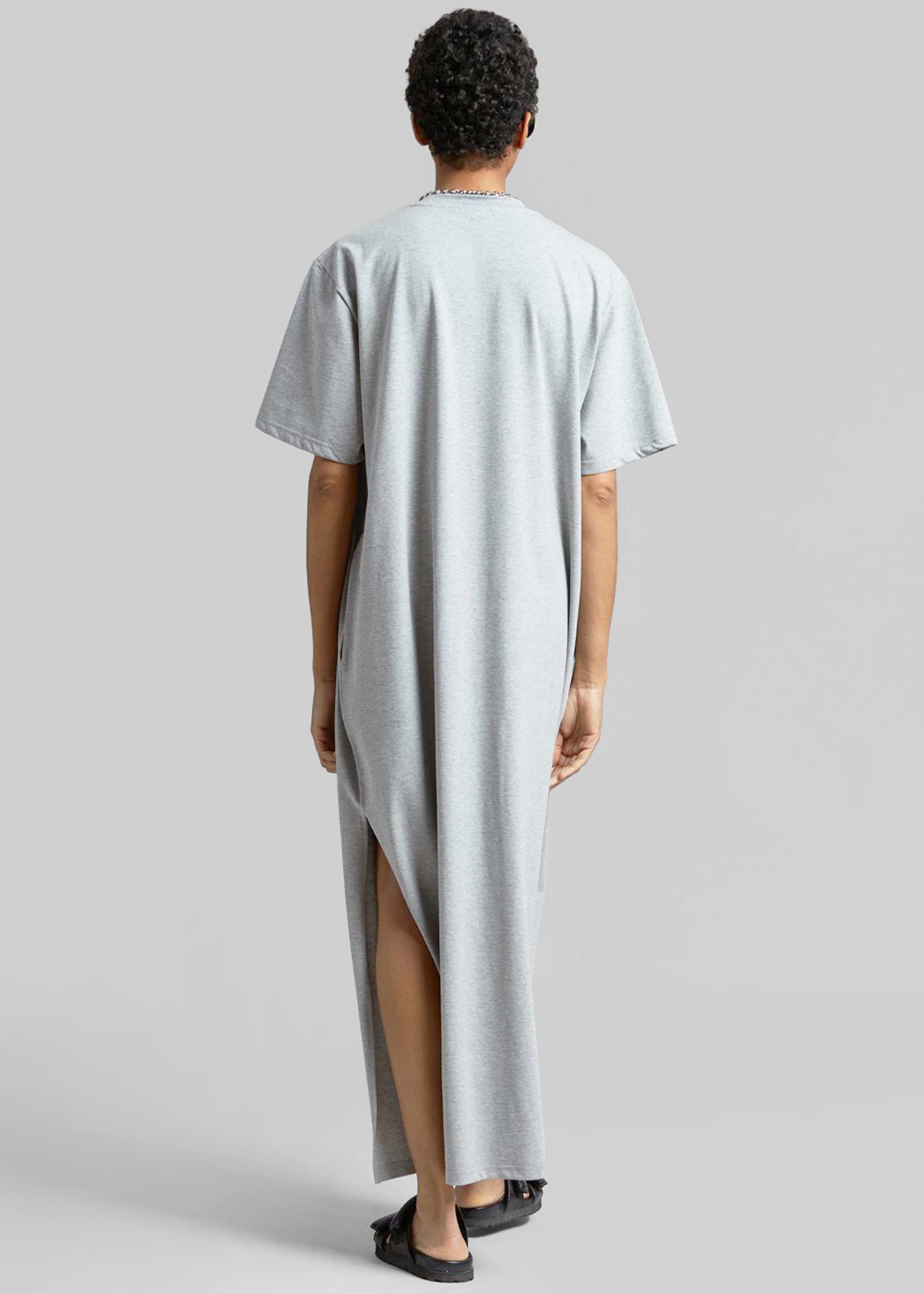 Lou Oversized Tee Dress - Heather Grey - Image 5