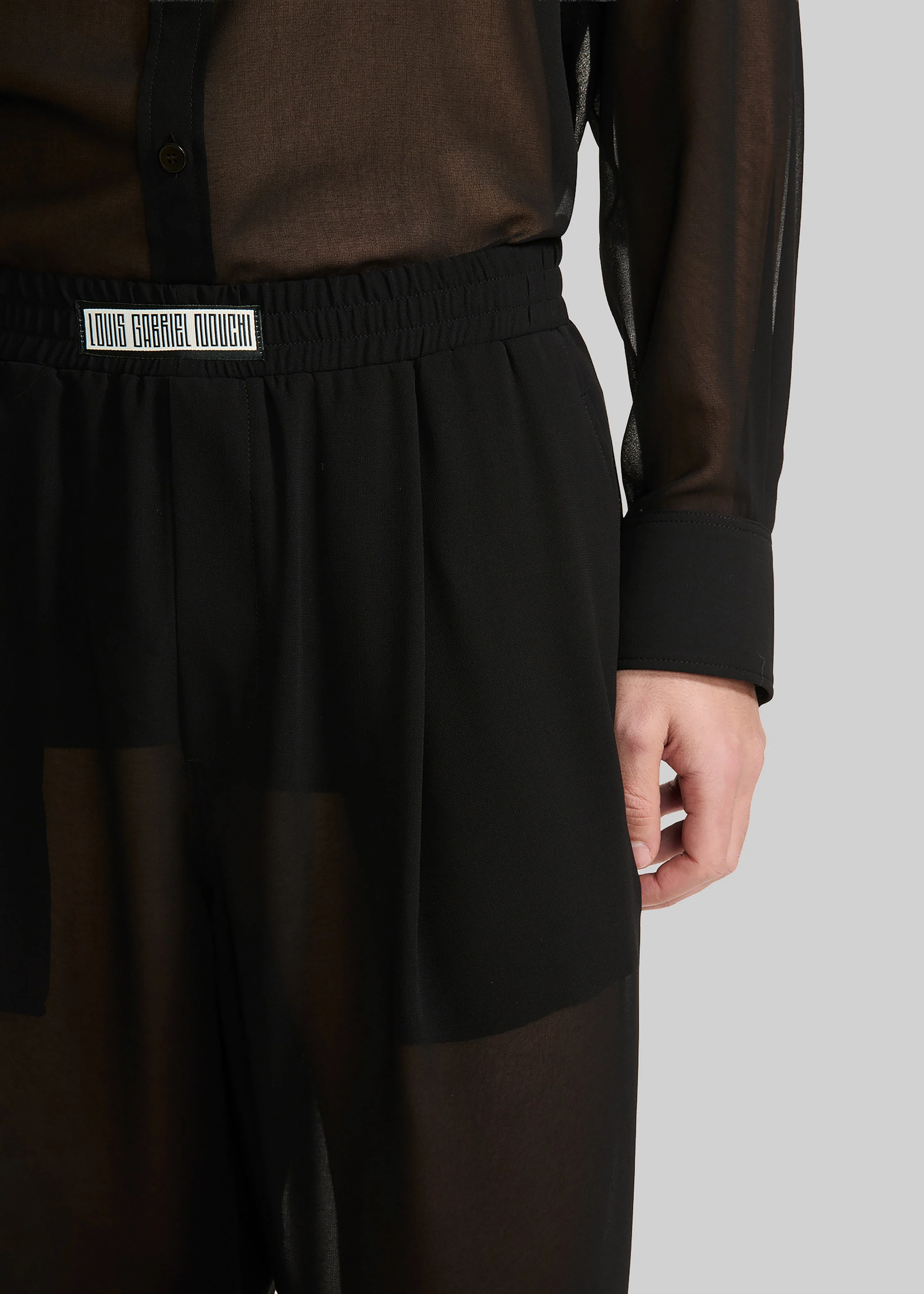 Louis Gabriel Nouchi Large Jogging Pants - Black - Image 3